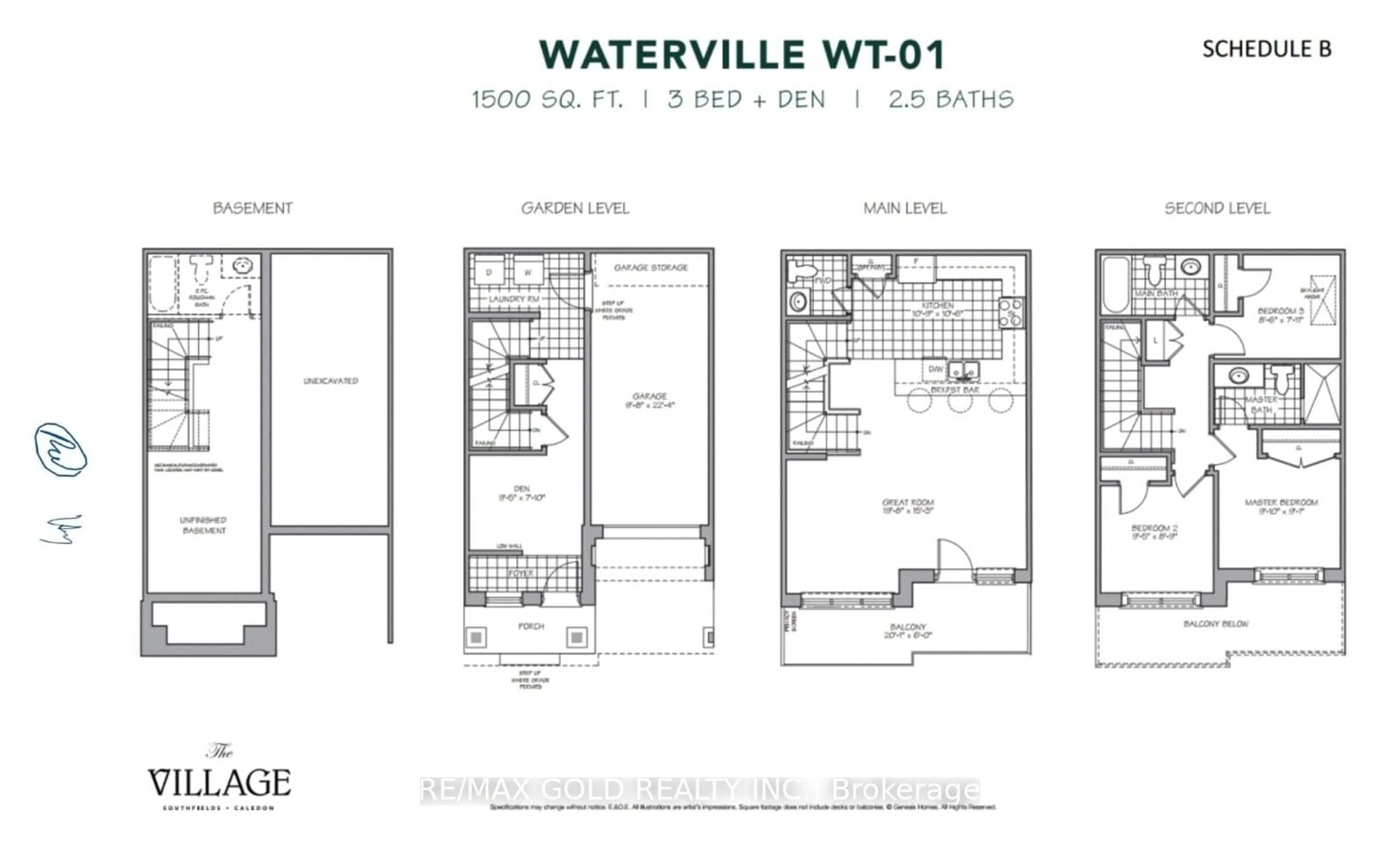 Floor plan for 45 Tiveron Ave, Caledon Ontario L7C 2H1