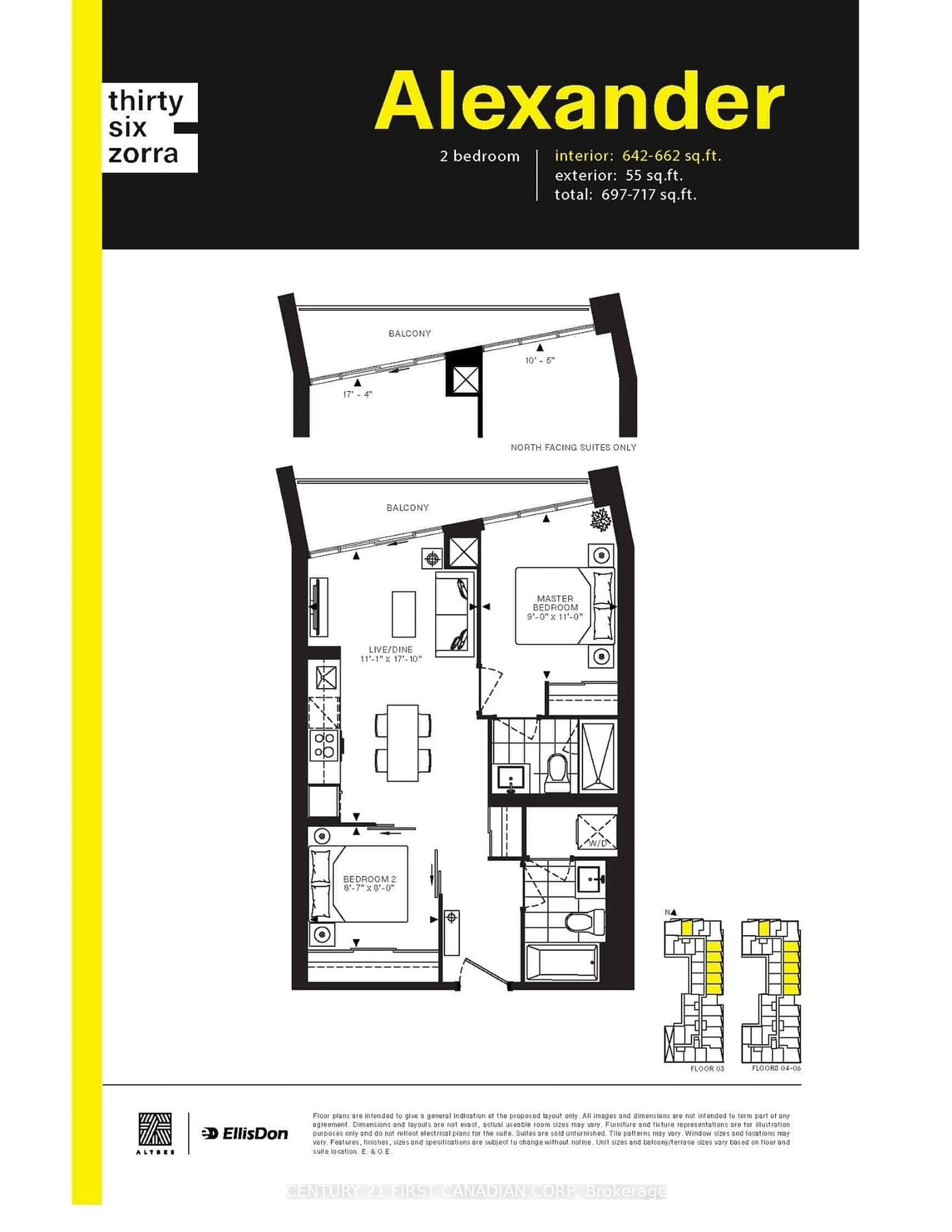 Floor plan for 36 Zorra St #412, Toronto Ontario M8Z 0G5