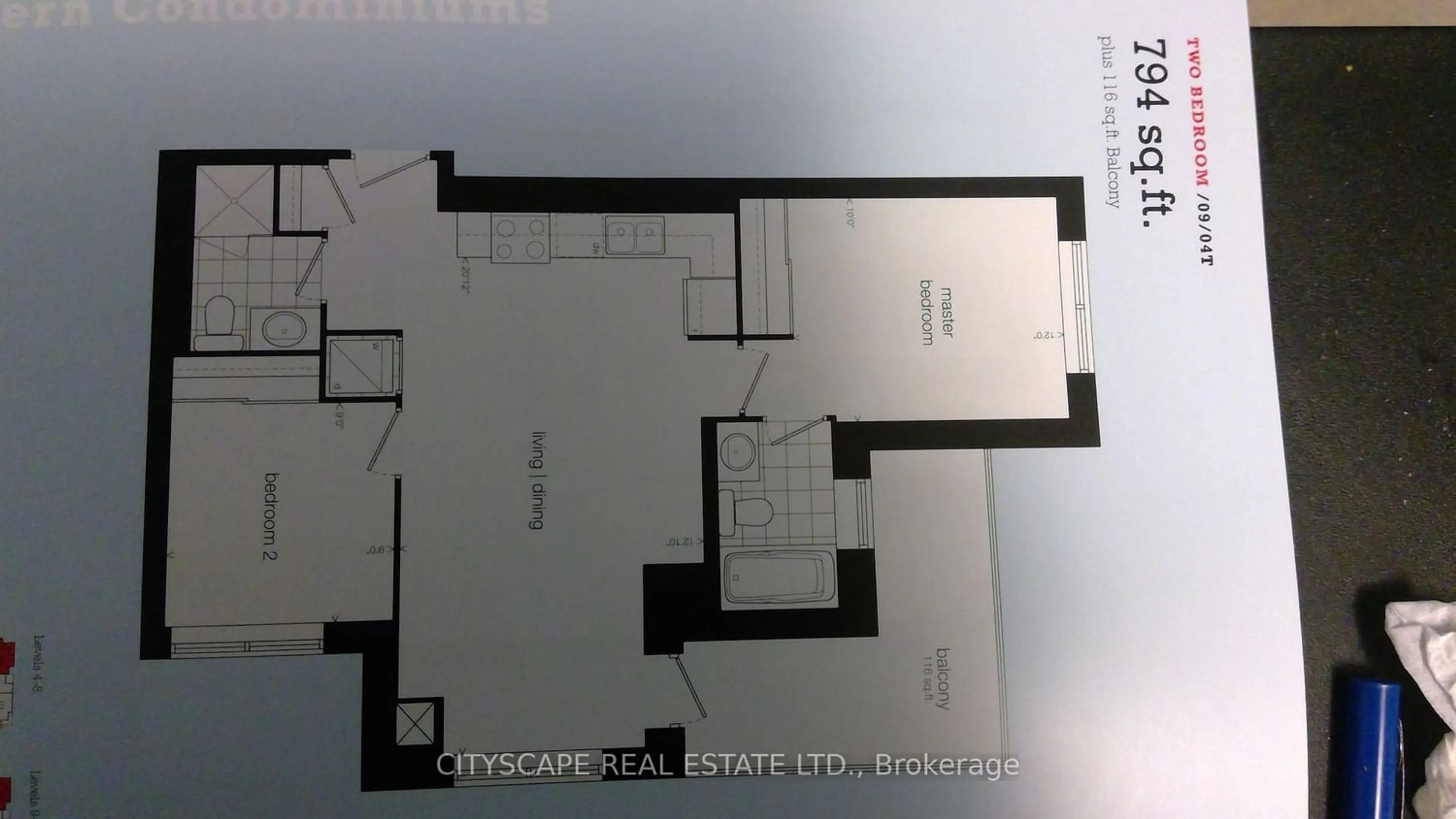 Floor plan for 1410 Dupont St #1204, Toronto Ontario M6H 0B6