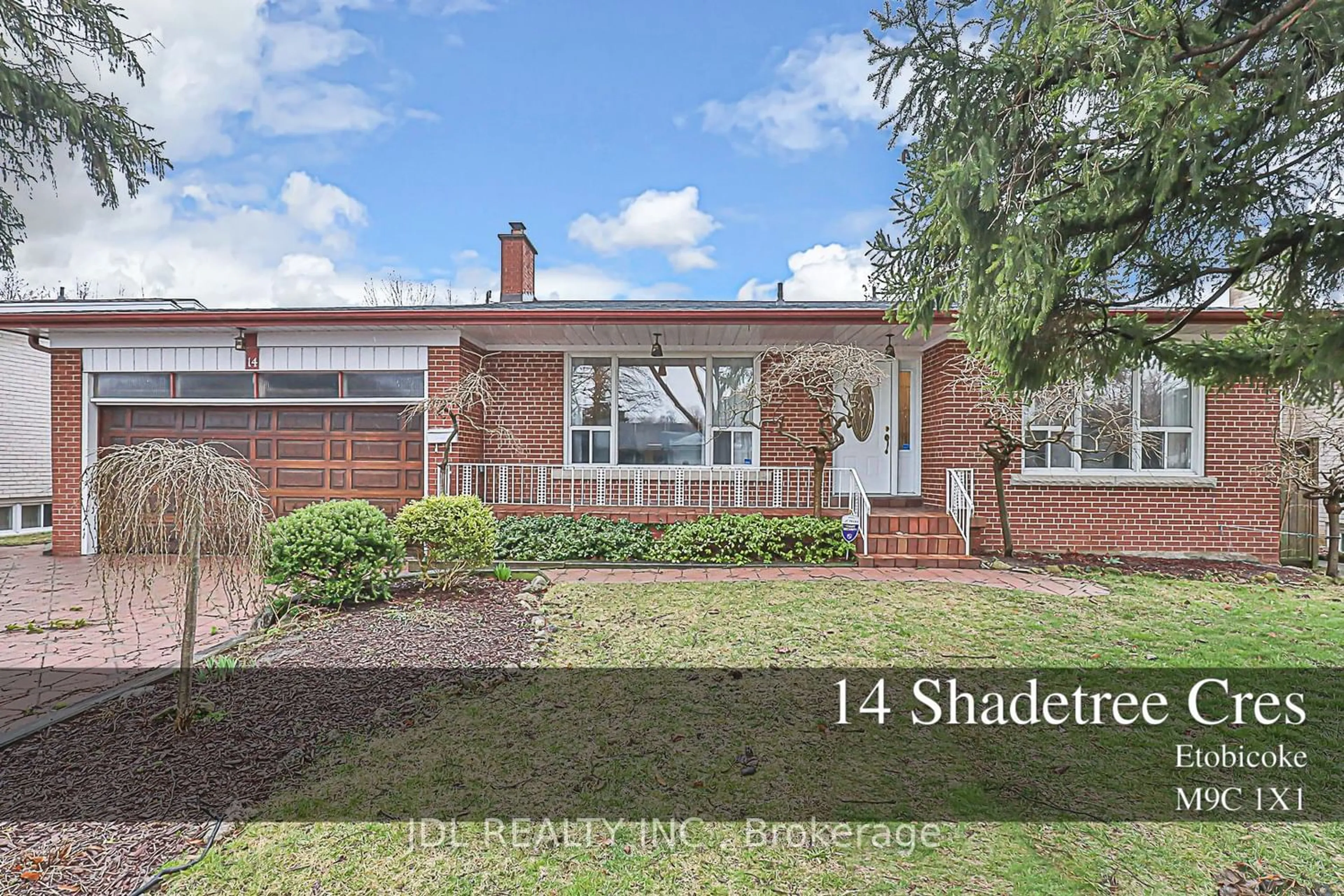 Frontside or backside of a home for 14 Shadetree Cres, Toronto Ontario M9C 1X1