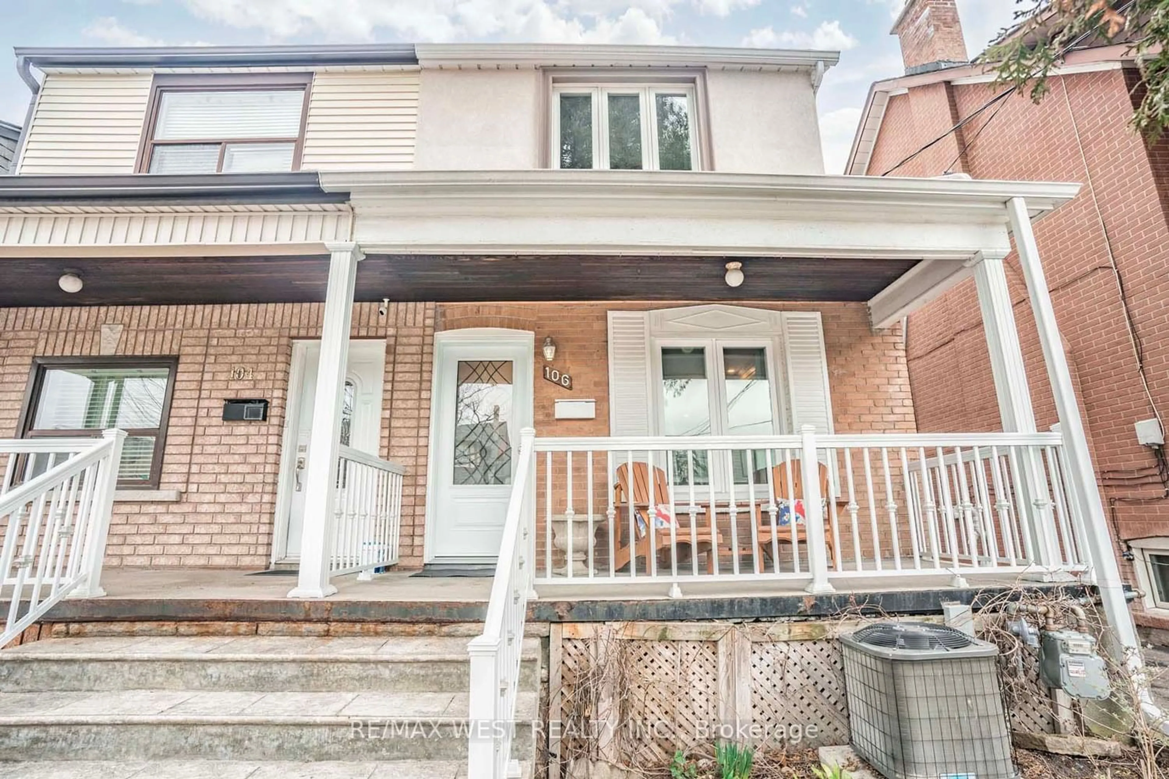 Home with brick exterior material for 106 Sellers Ave, Toronto Ontario M6E 3T6