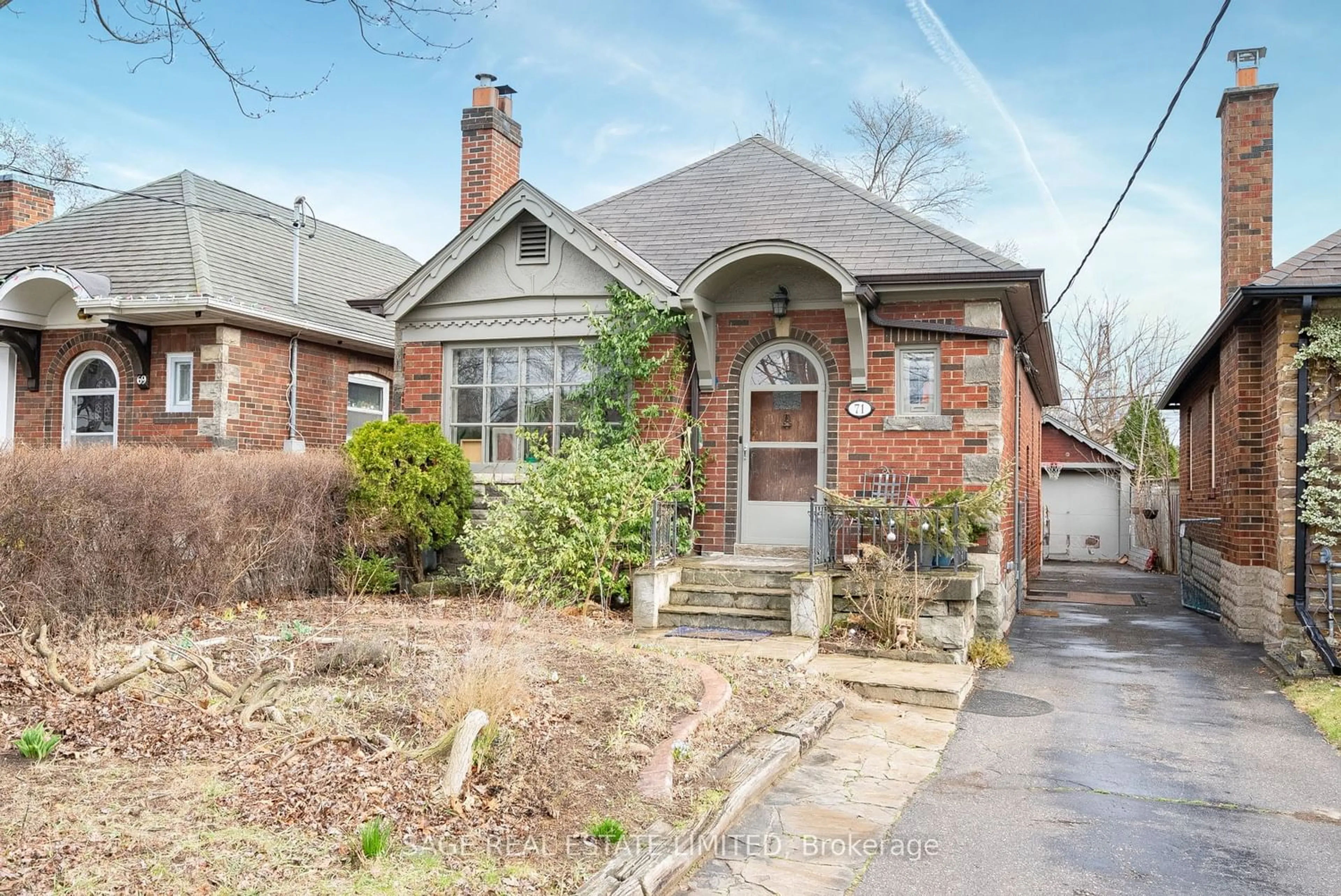 Home with brick exterior material for 71 Delemere Ave, Toronto Ontario M6N 1Z8