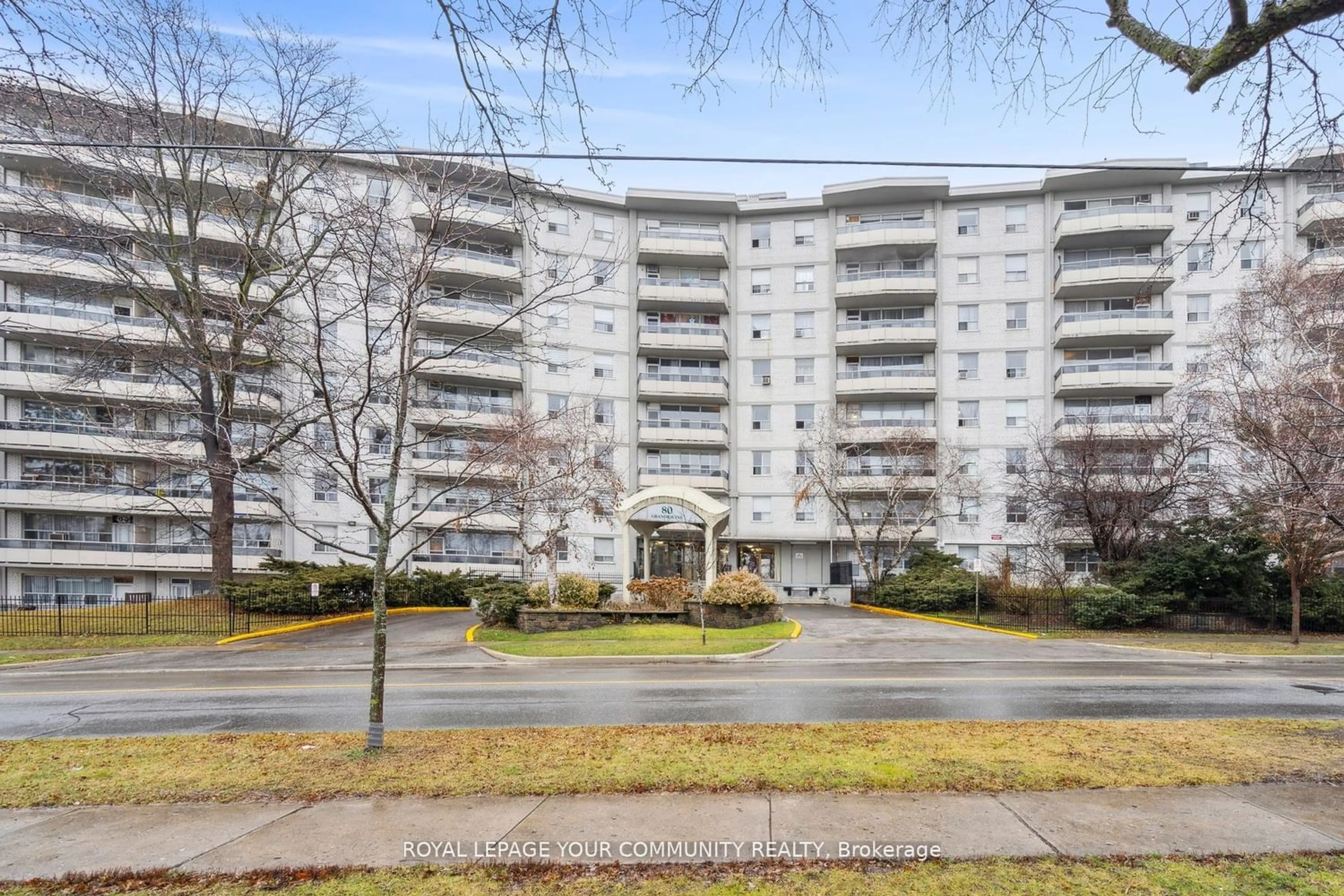 A pic from exterior of the house or condo for 80 Grandravine Dr #701, Toronto Ontario M3J 1B2