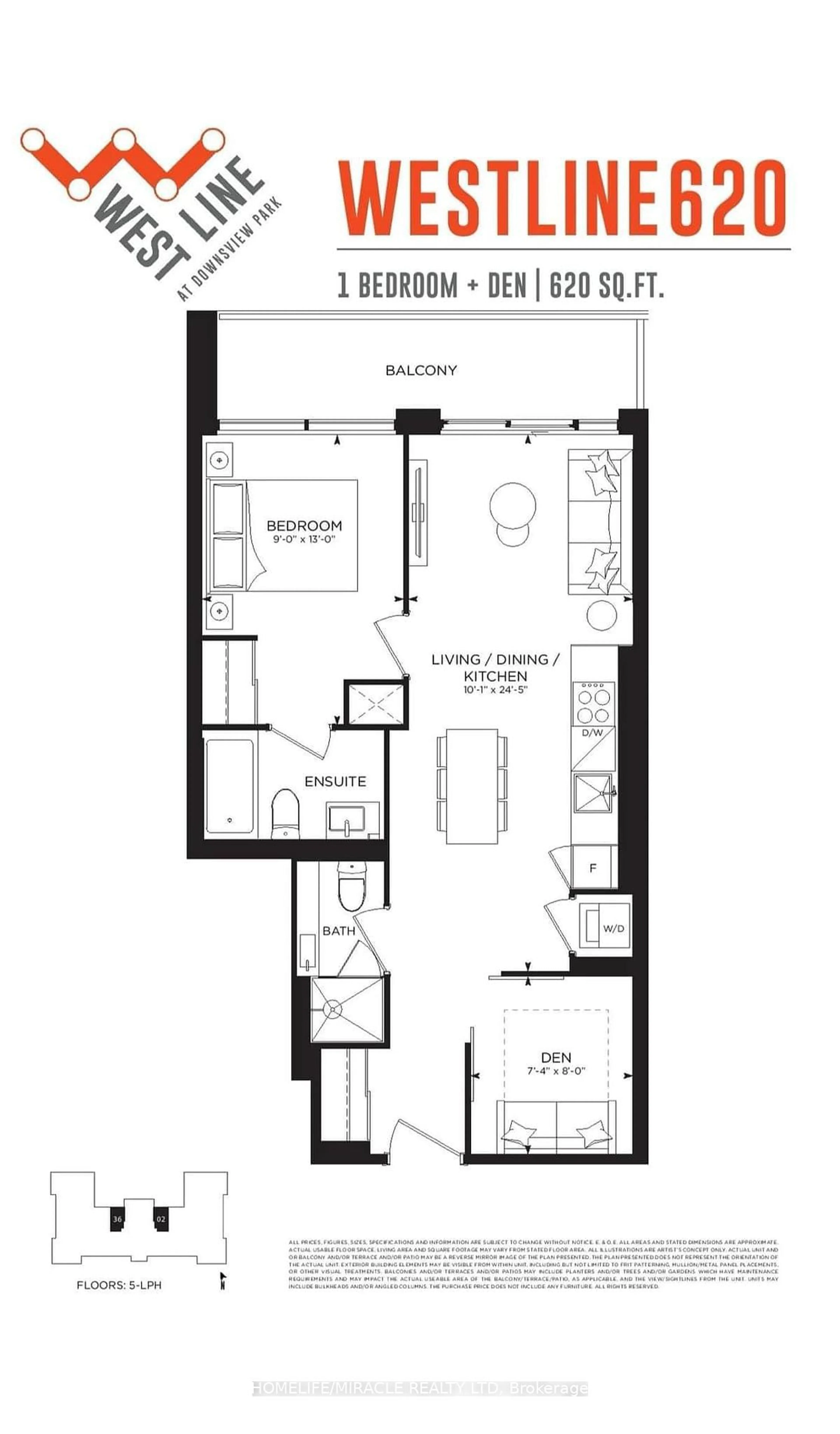 Floor plan for 1100 Sheppard Ave #Lph02, Toronto Ontario M3J 0H1