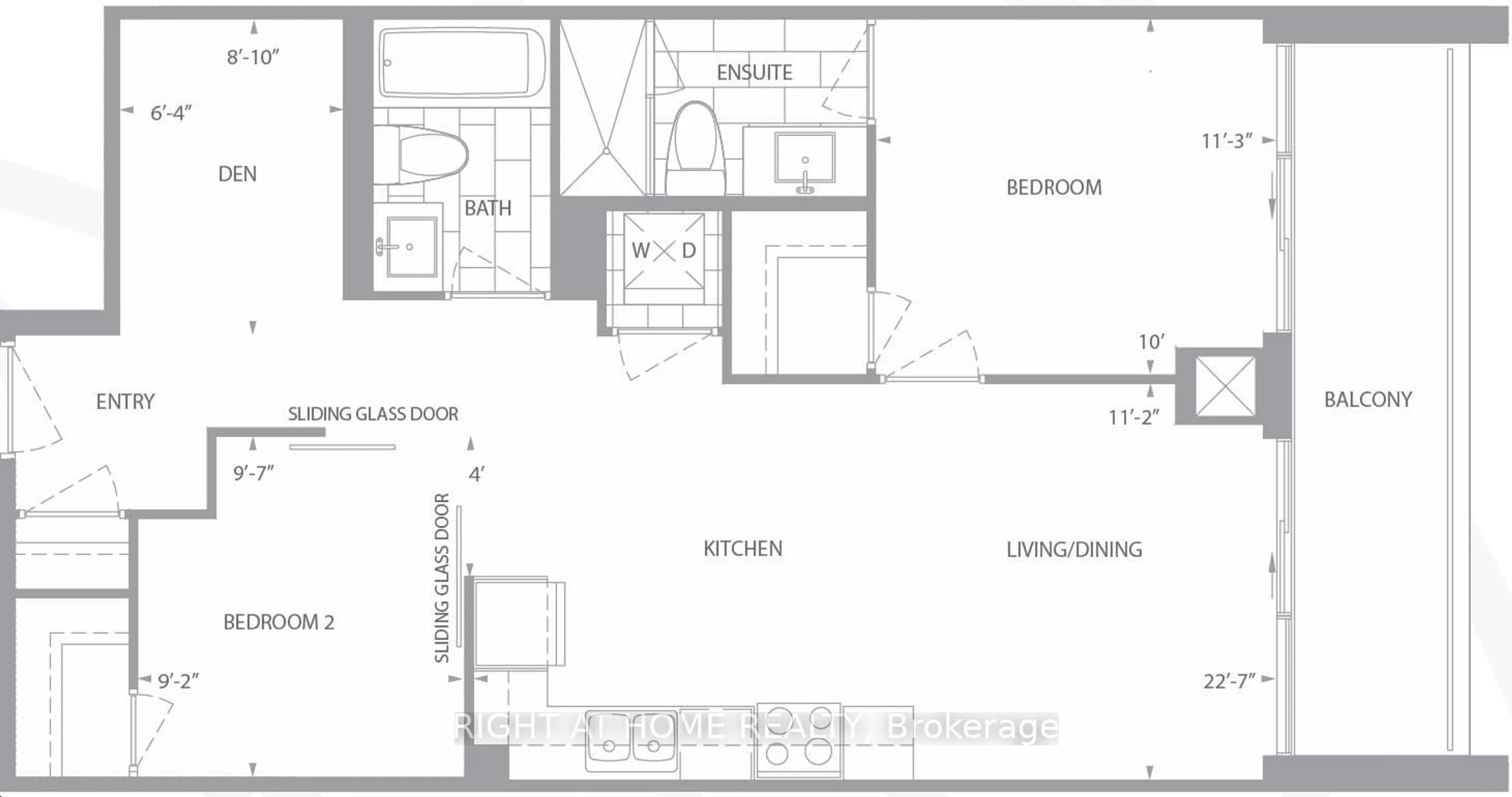 Floor plan for 55 Speers Rd #404, Oakville Ontario L6K 0H9