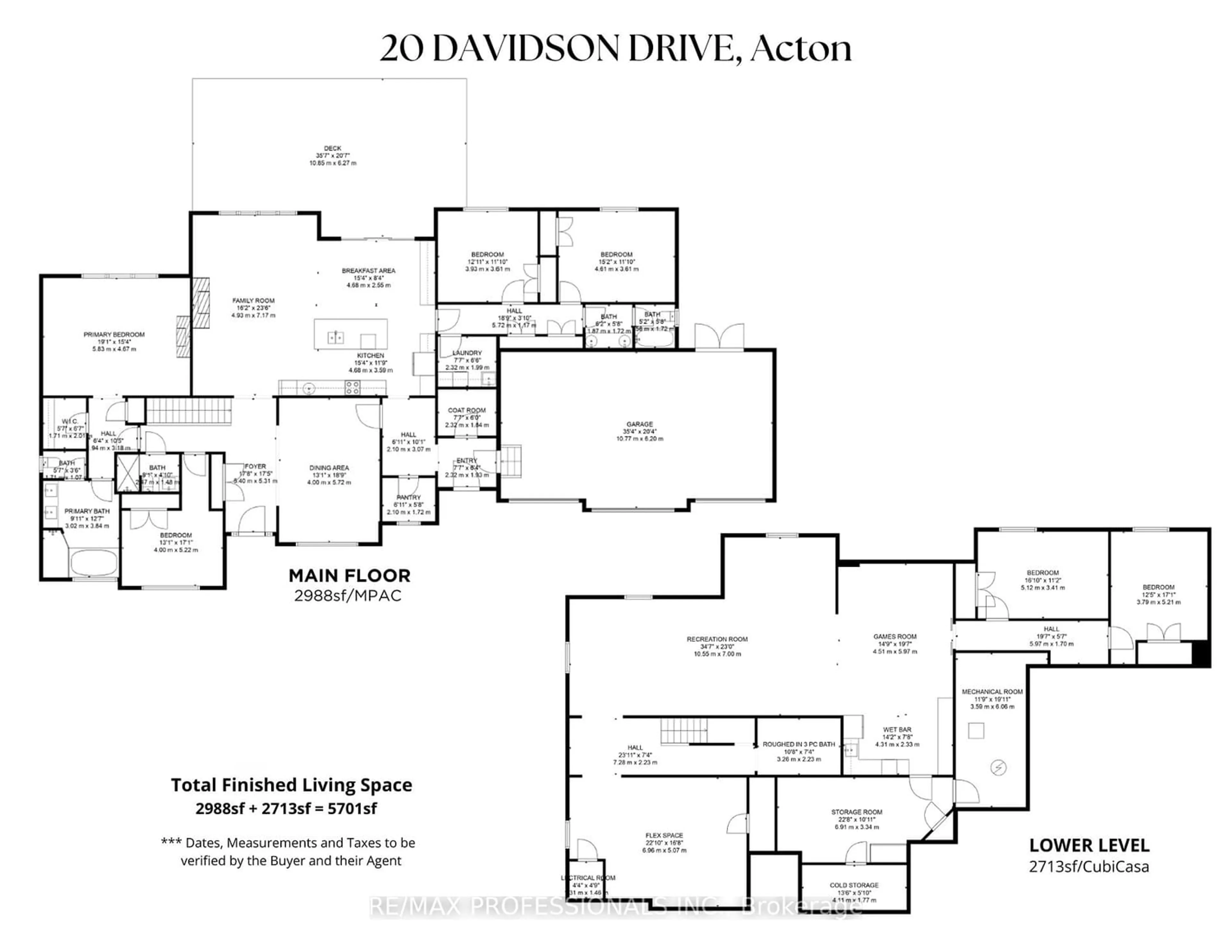 Floor plan for 20 Davidson Dr, Halton Hills Ontario L7J 0A4