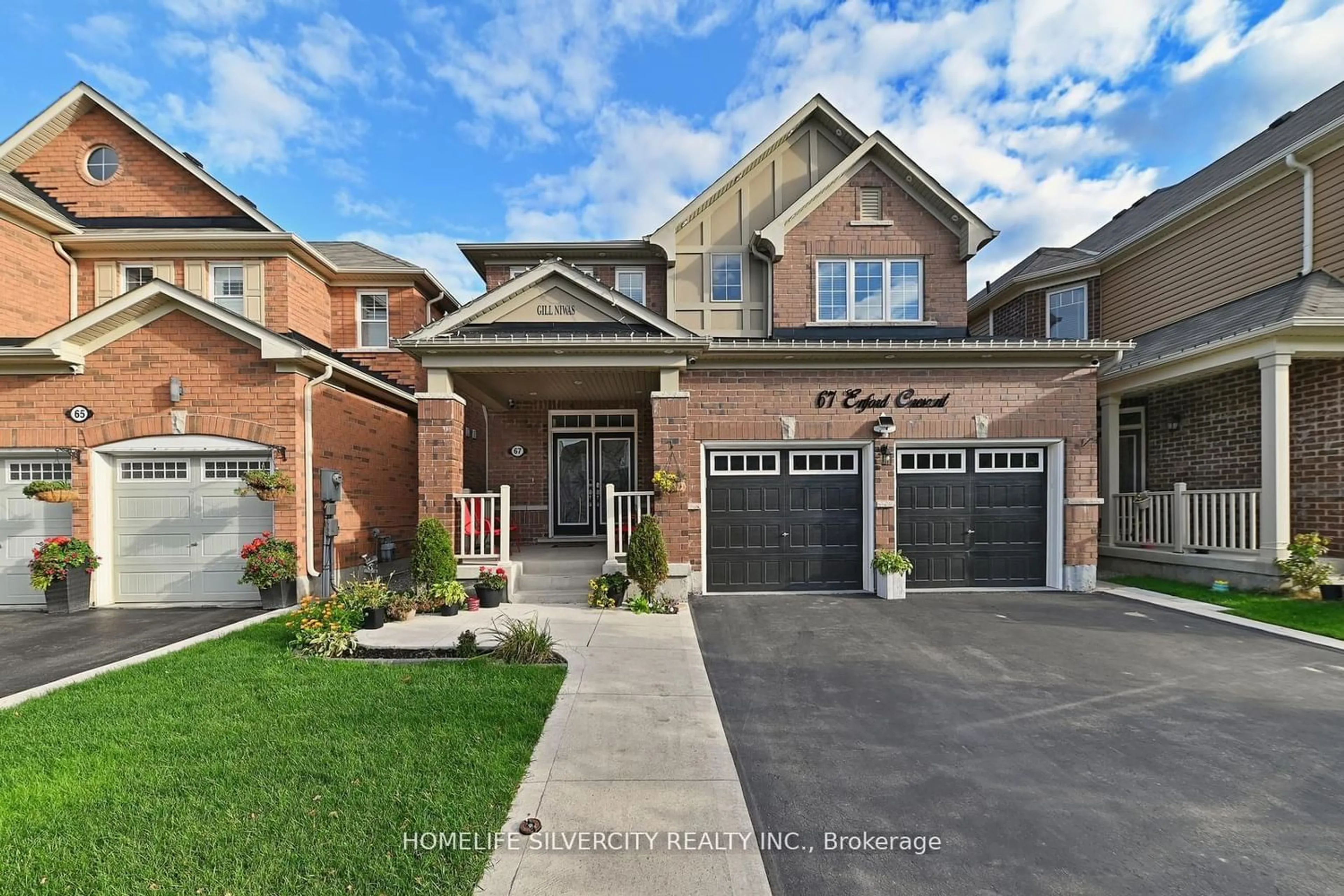 Home with brick exterior material for 67 Enford Cres, Brampton Ontario L7A 4C8