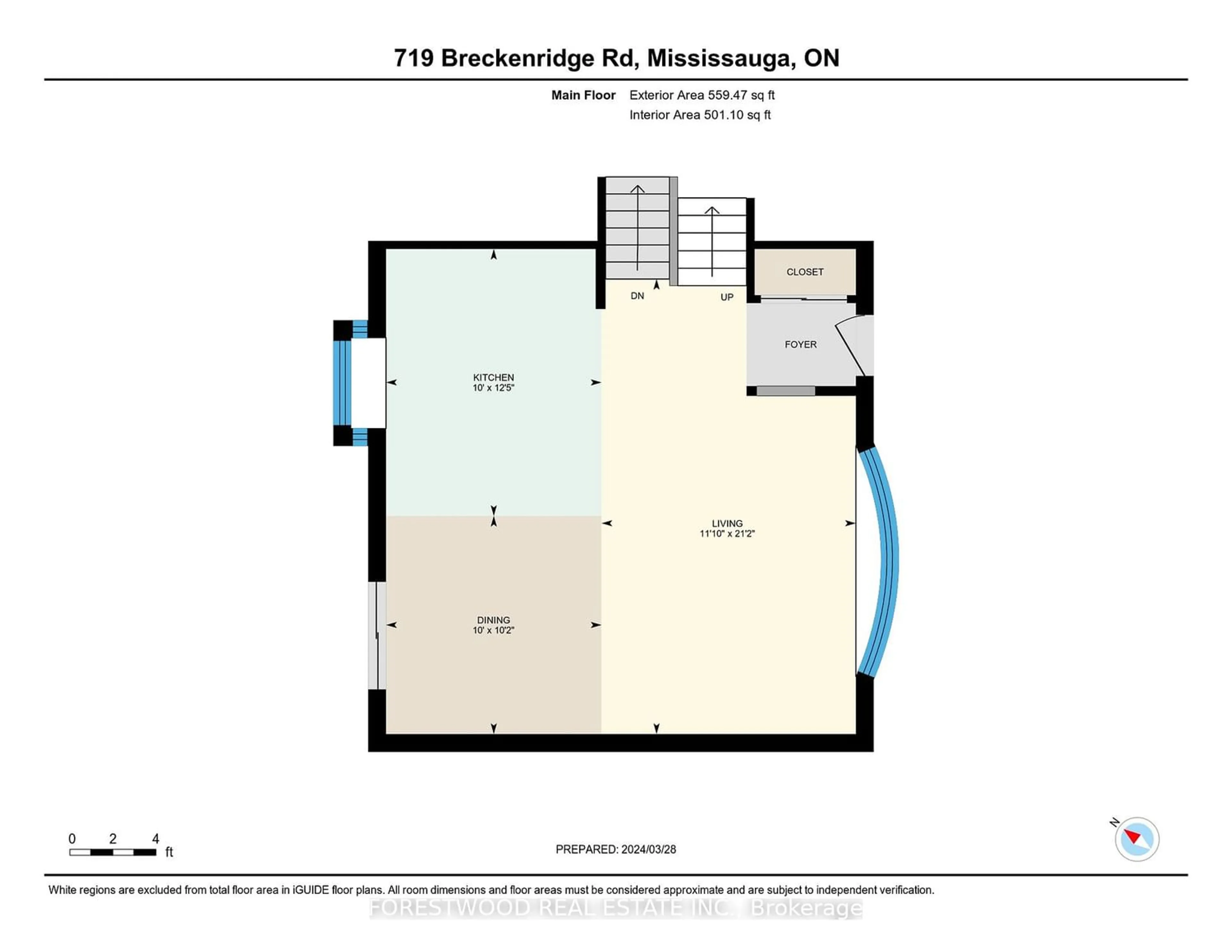 Floor plan for 719 Breckenridge Rd, Mississauga Ontario L4Y 2R2