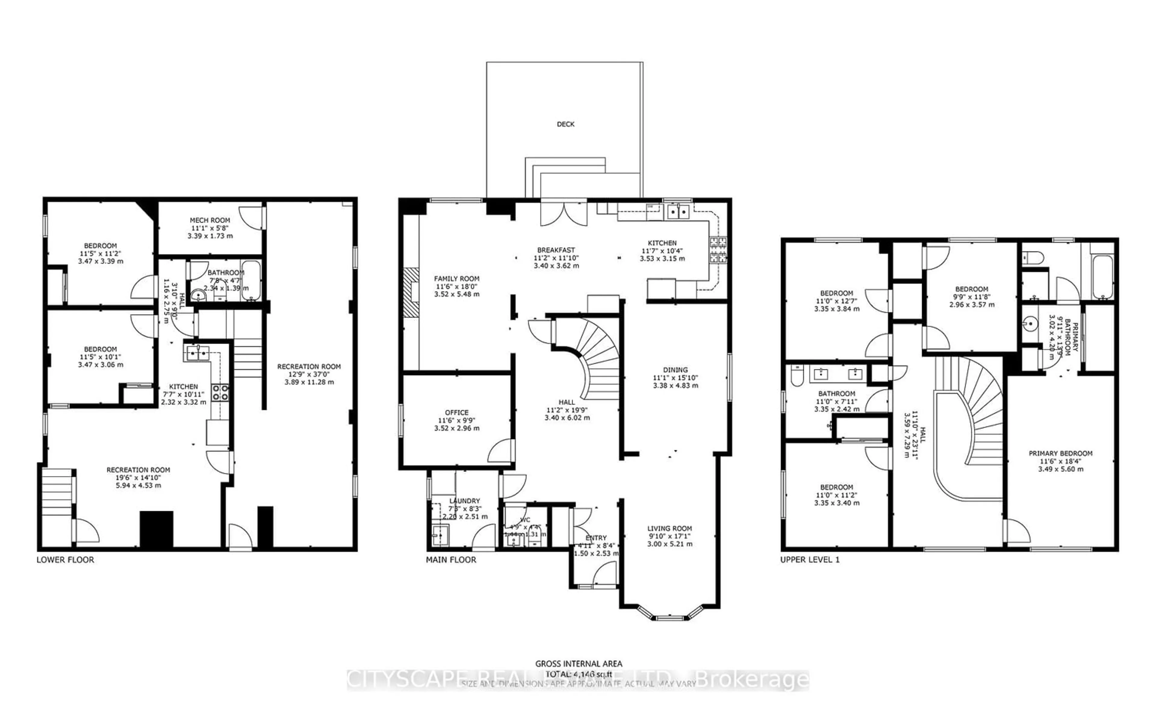 Floor plan for 854 Stargazer Dr, Mississauga Ontario L5V 1C5