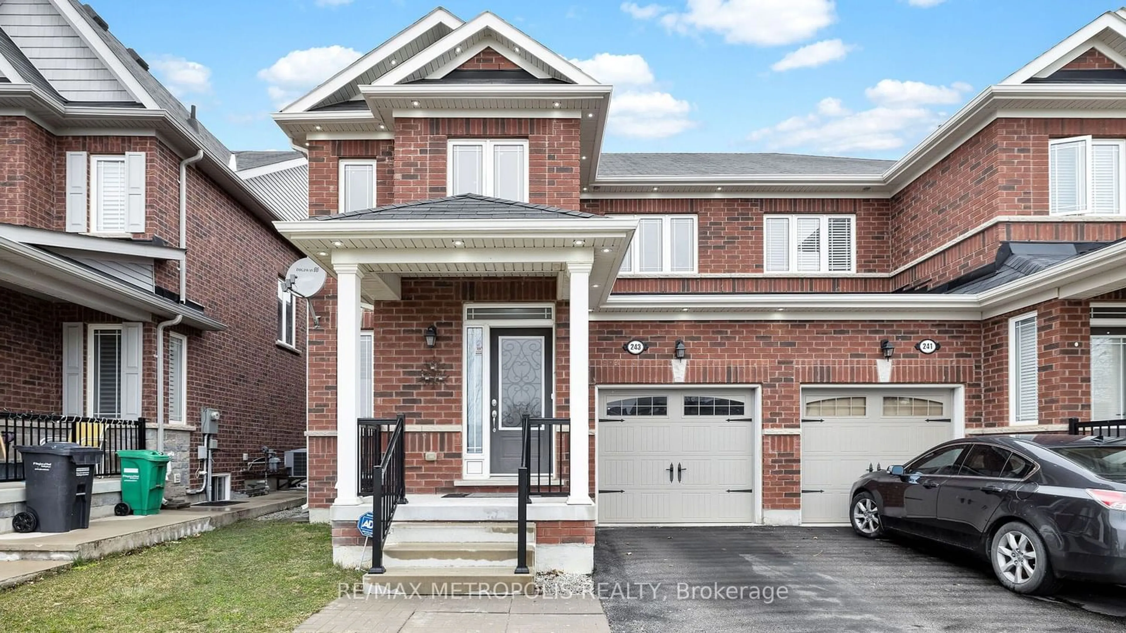 Home with brick exterior material for 243 Robert Parkinson Dr, Brampton Ontario L7A 3Y1