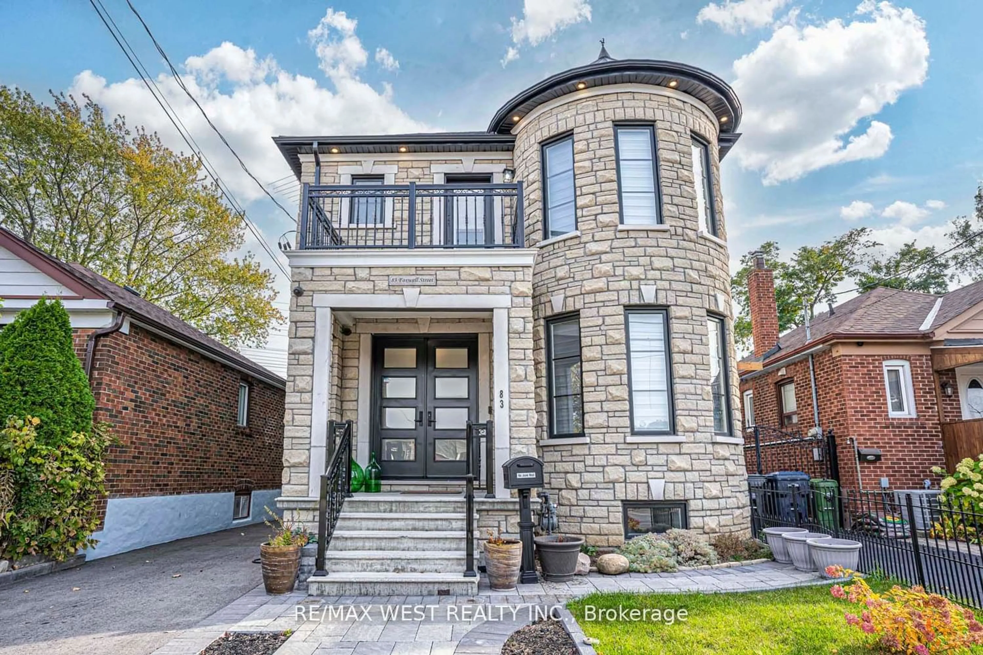 Home with brick exterior material for 83 Foxwell St, Toronto Ontario M6N 1Y9