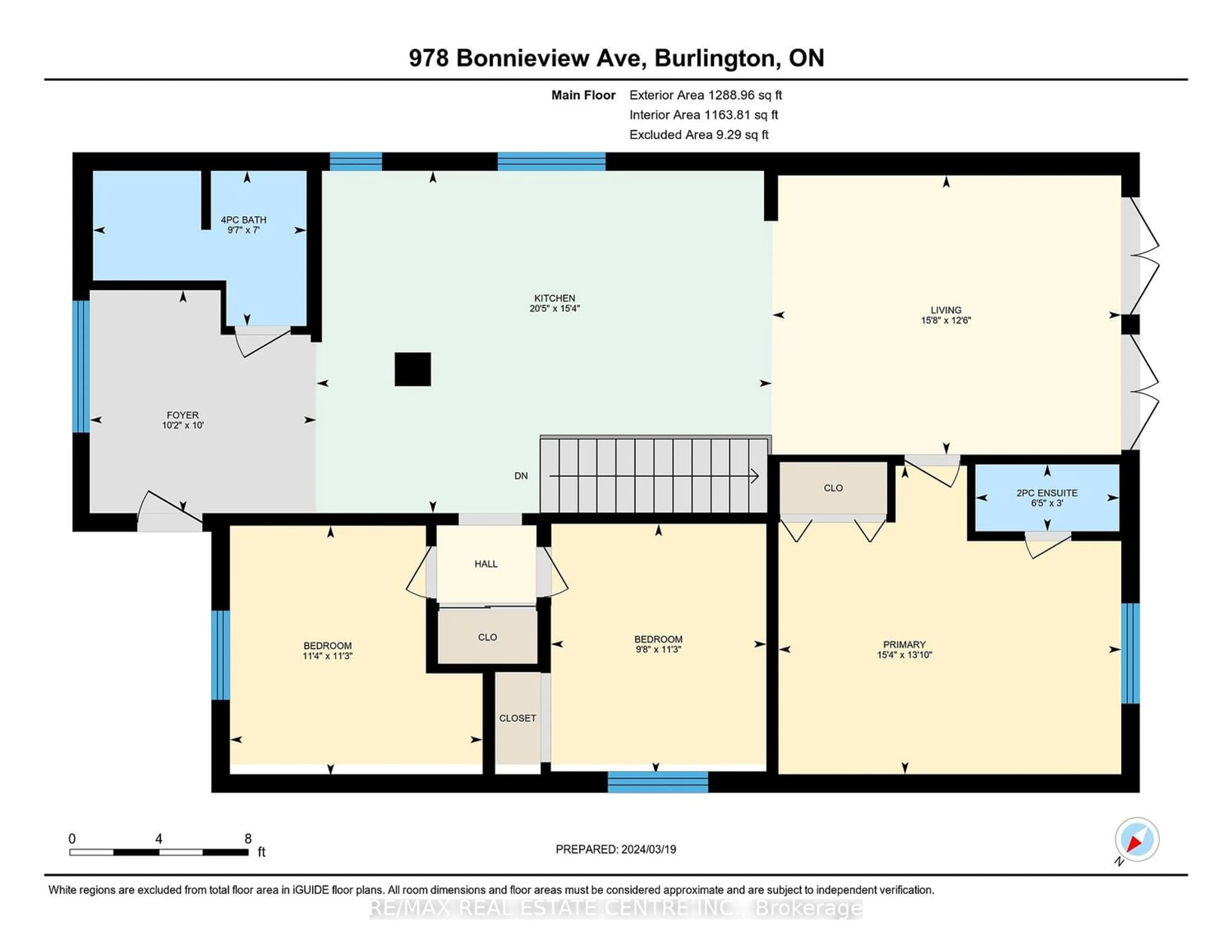 Floor plan for 978 Bonnieview Ave, Burlington Ontario L7T 1T5