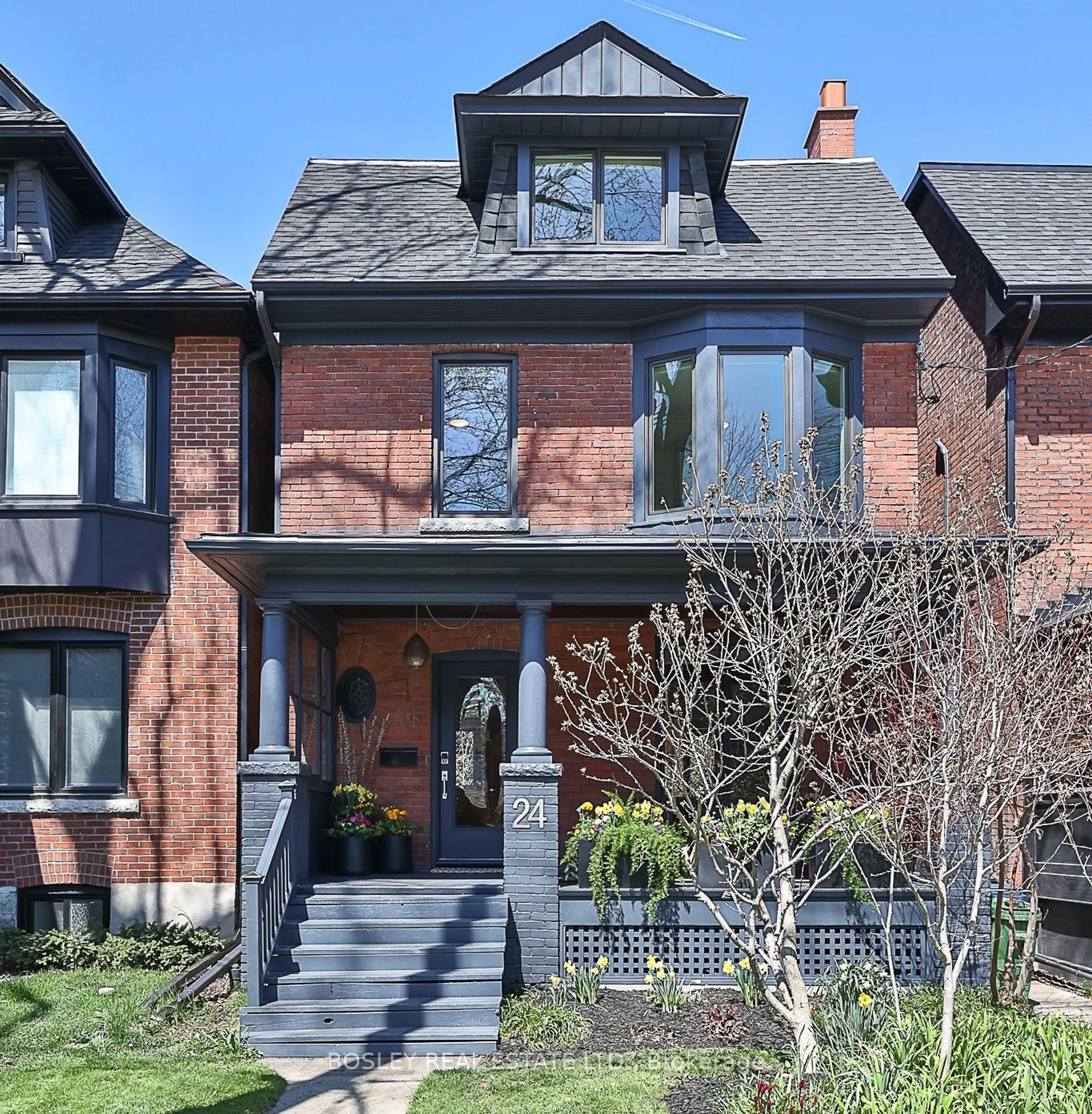 Home with brick exterior material for 24 Galley Ave, Toronto Ontario M6R 1G8