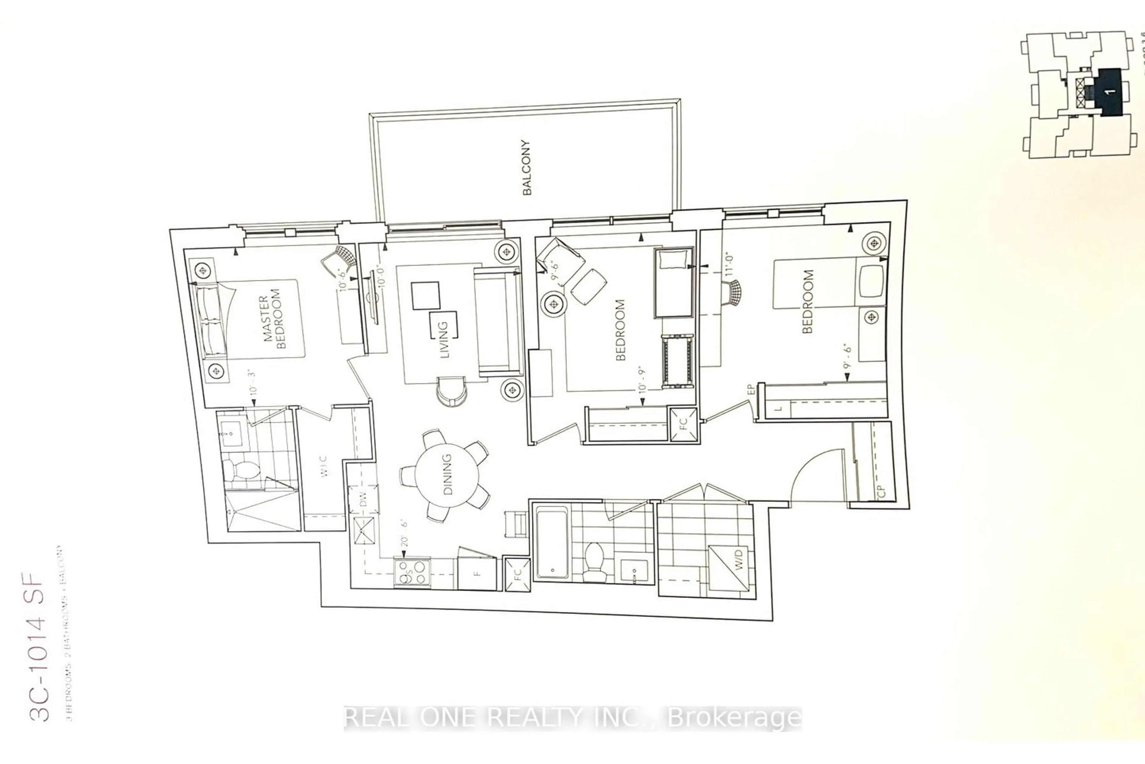 Floor plan for 10 Eva Rd #601, Toronto Ontario M9C 0B3