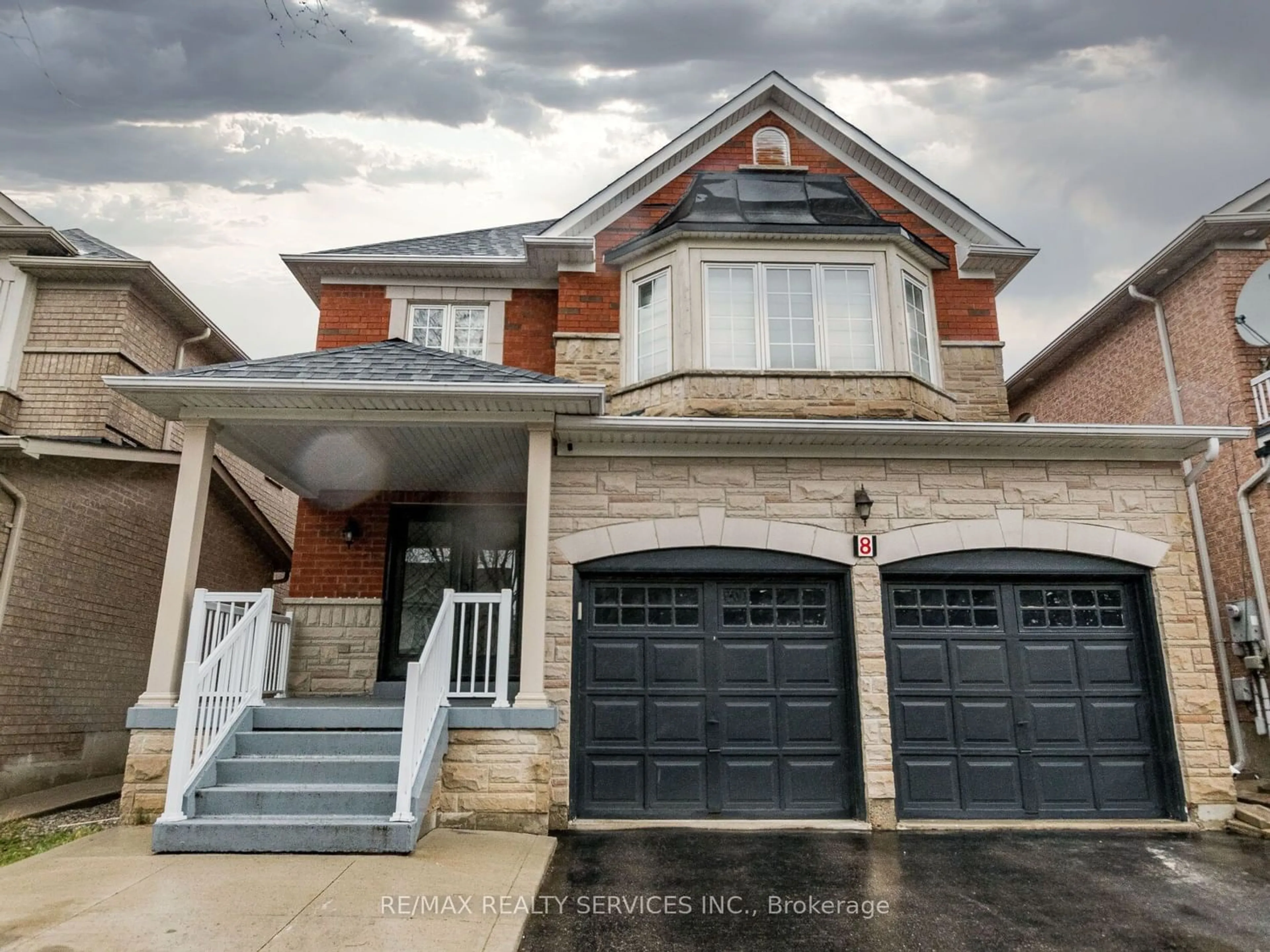 Home with brick exterior material for 8 River Heights Dr, Brampton Ontario L6P 2M9