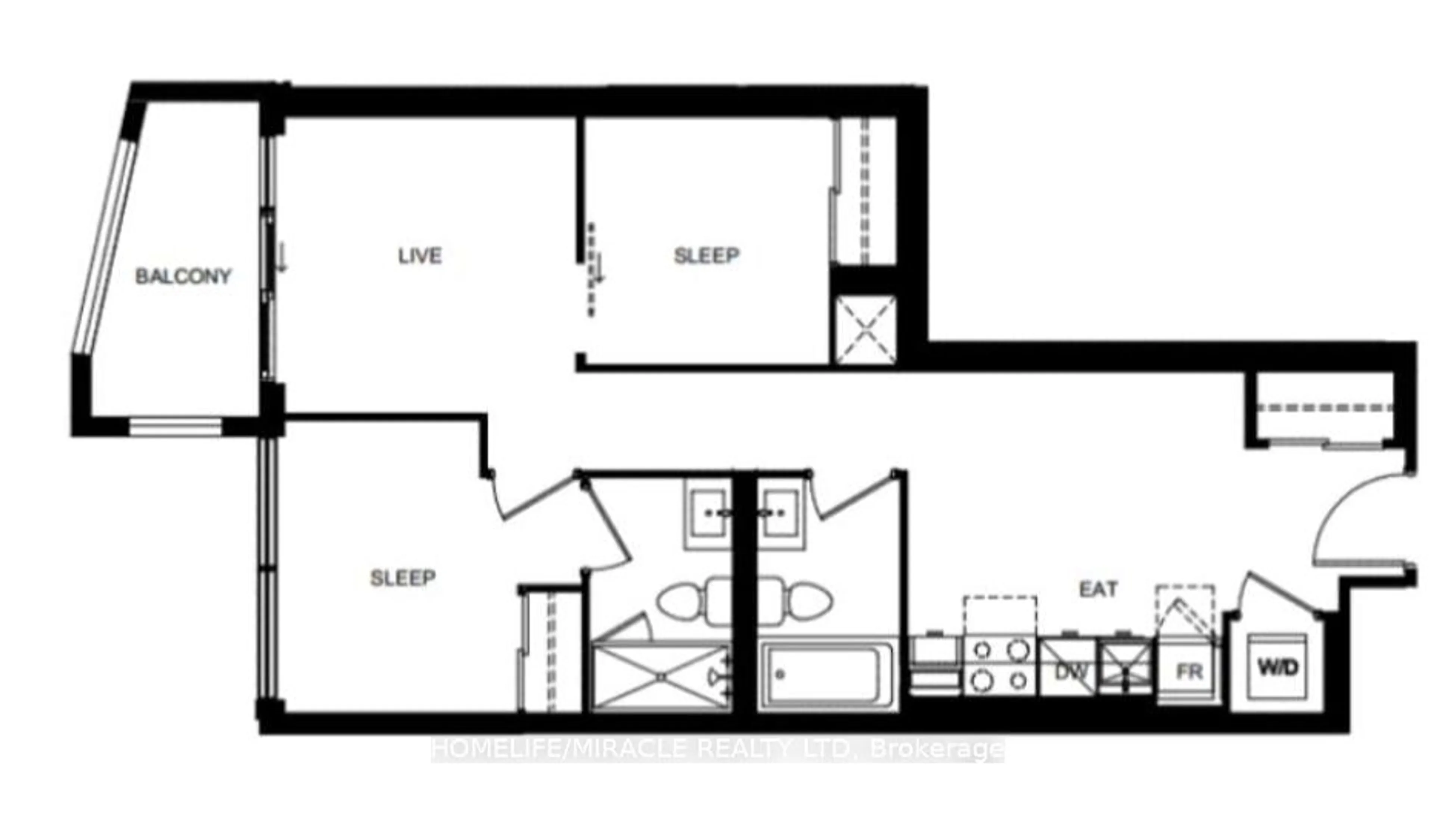Floor plan for 260 Malta Ave #715, Brampton Ontario L6Y 0B5
