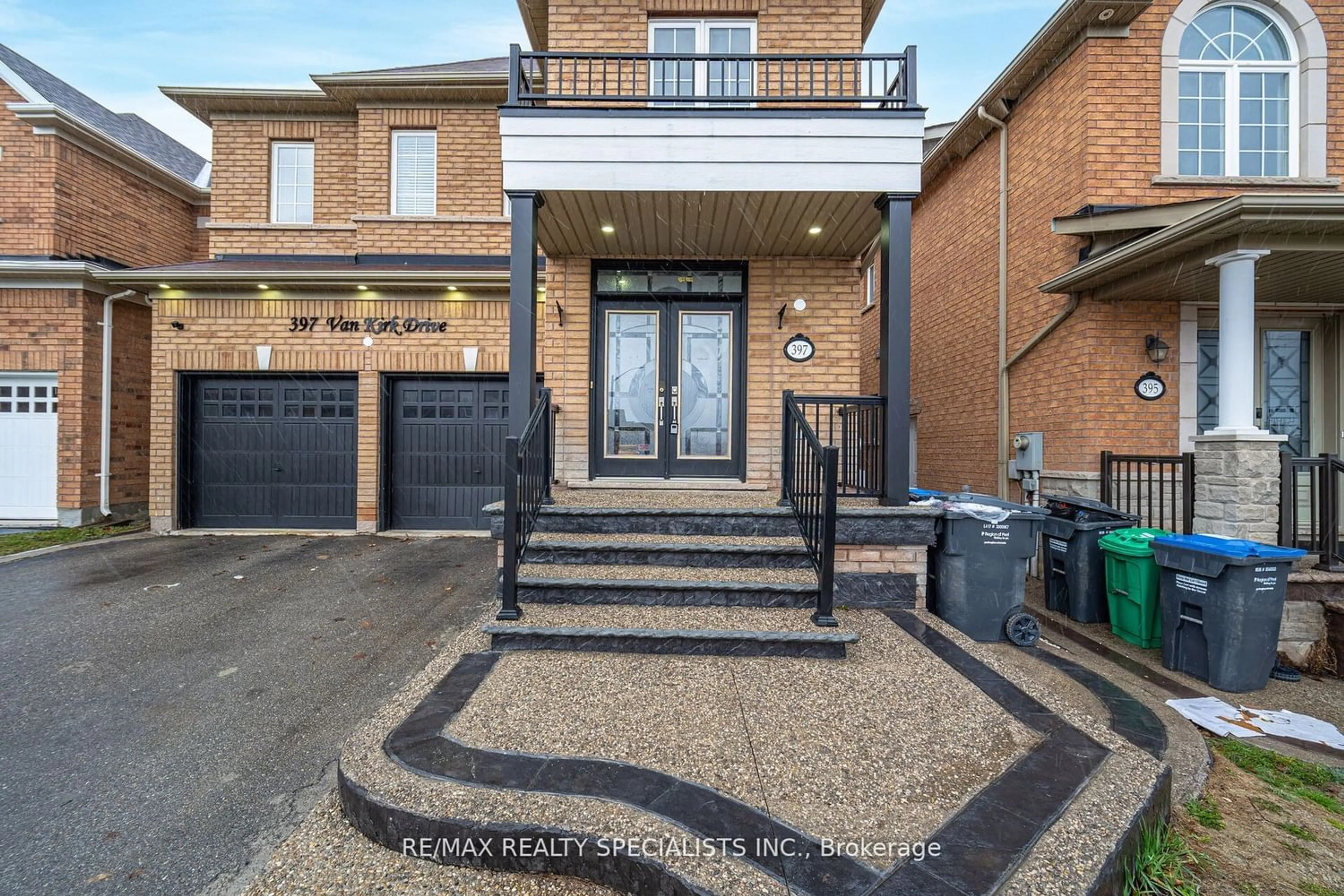 Home with brick exterior material for 397 Van Kirk Dr, Brampton Ontario L7A 3V5