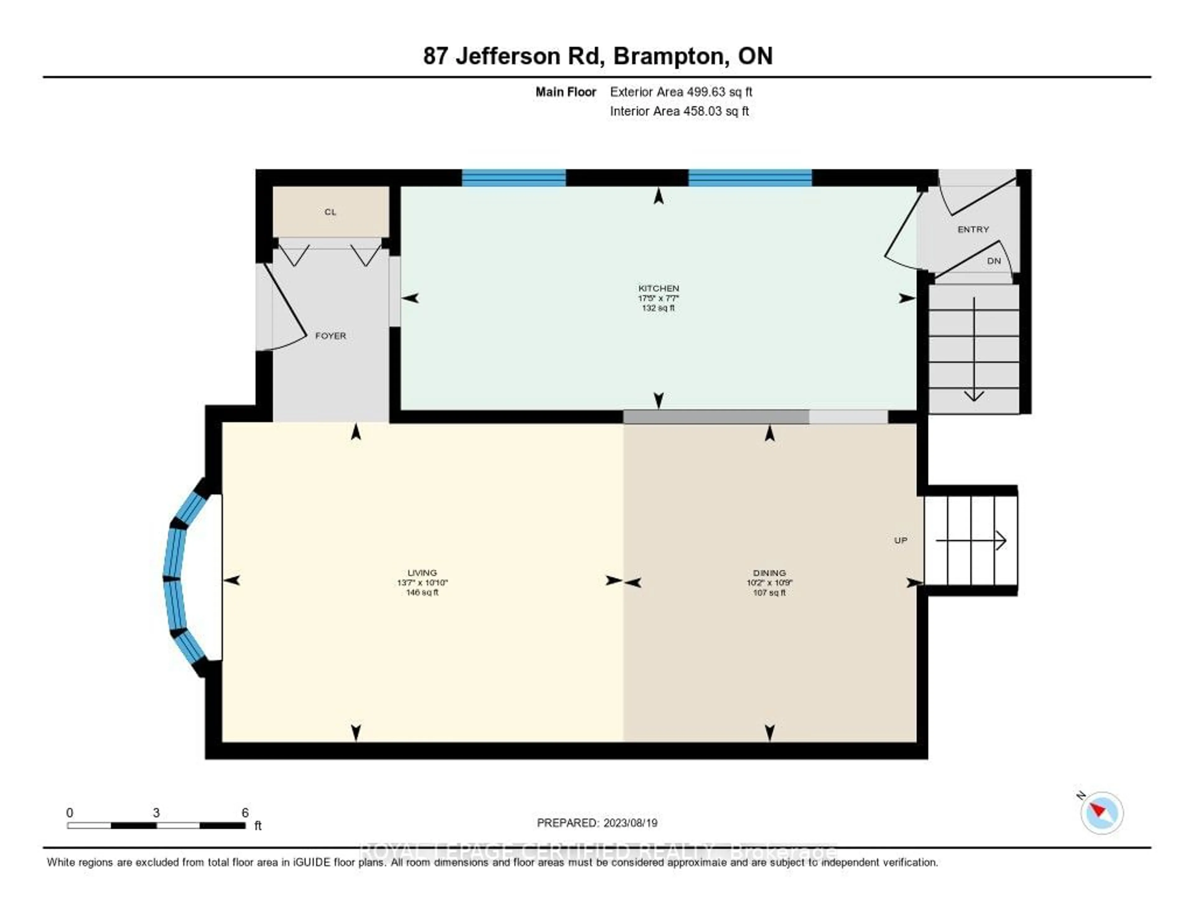 Floor plan for 87 Jefferson Rd, Brampton Ontario L6S 1W7