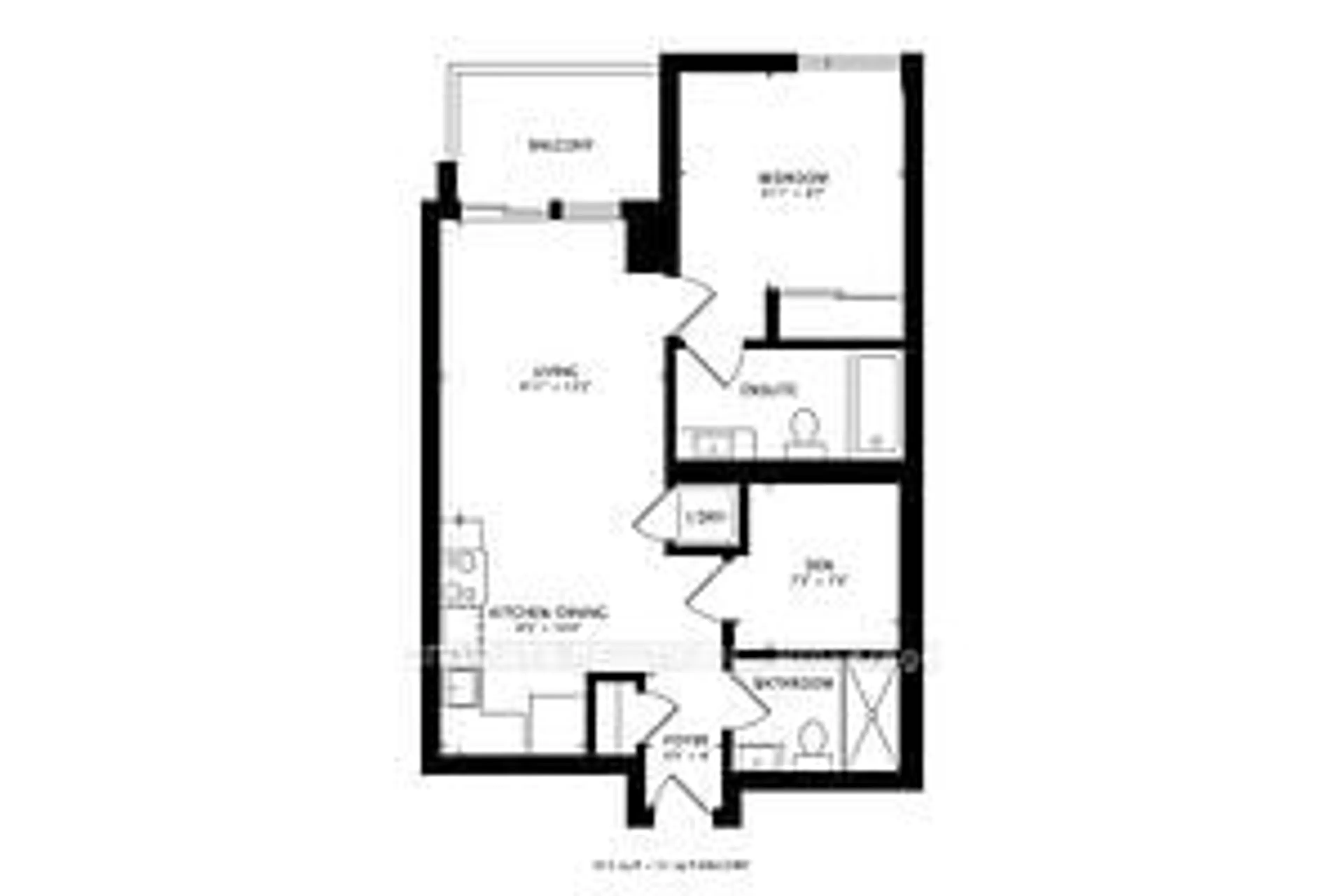 Floor plan for 17 Zorra St #1607, Toronto Ontario M8Z 4Z6
