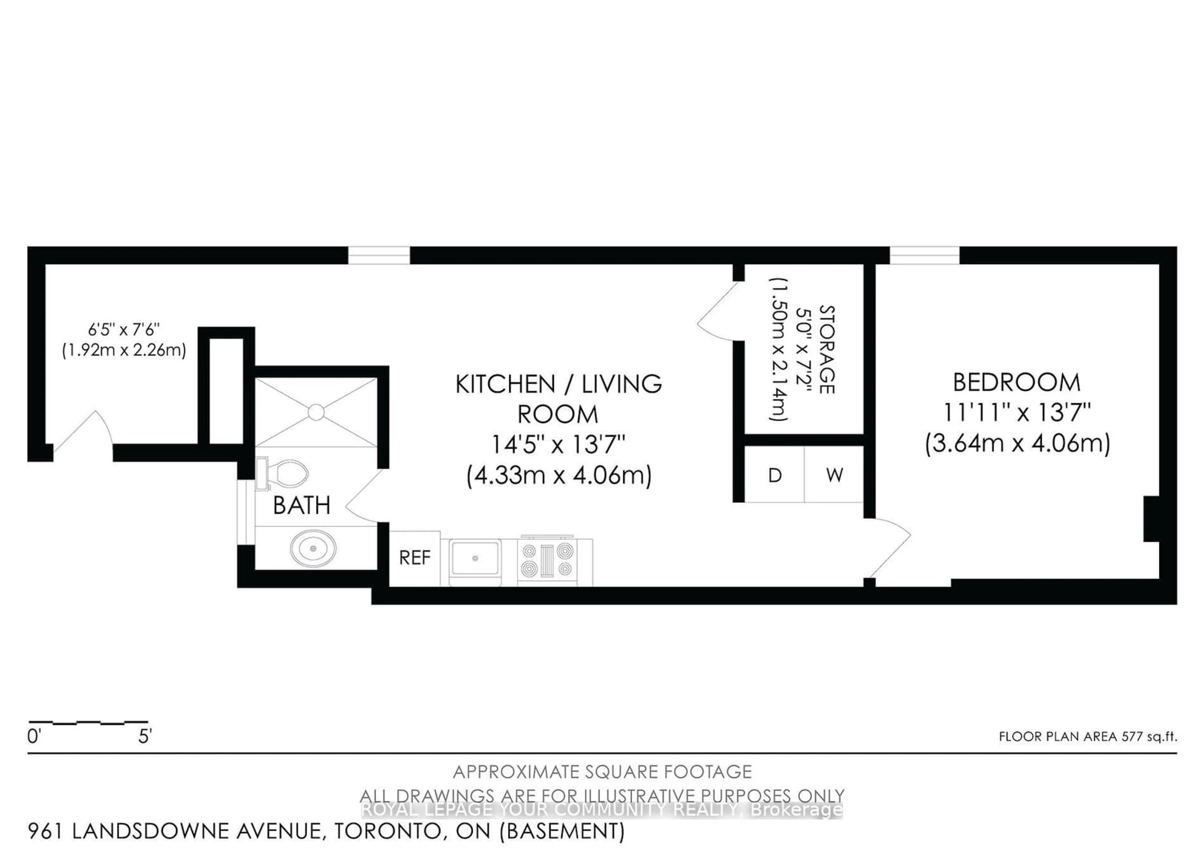 Floor plan for 961 Lansdowne Ave, Toronto Ontario M6H 3Z5