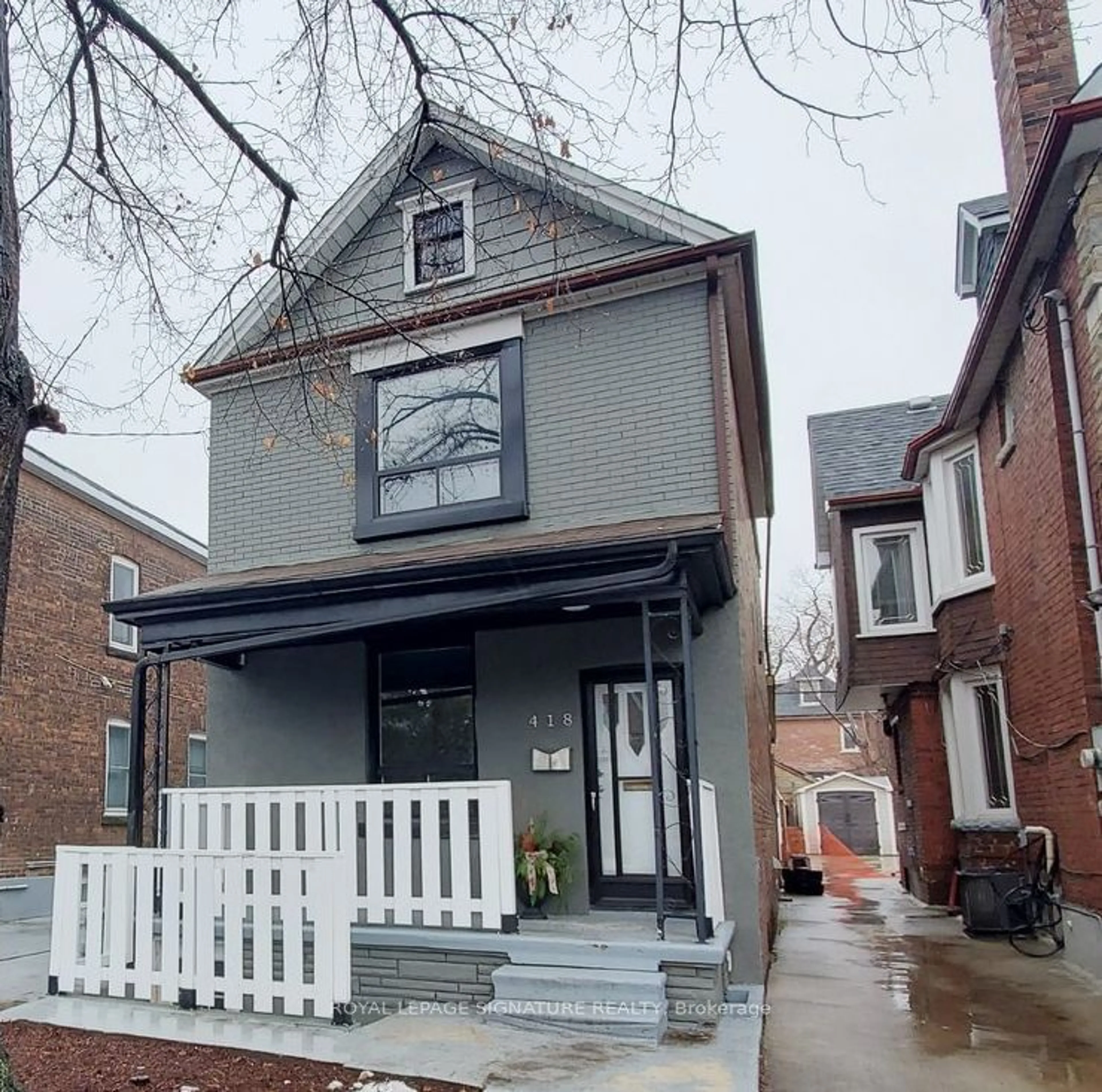 Home with brick exterior material for 418 Margueretta St, Toronto Ontario M6H 3S5