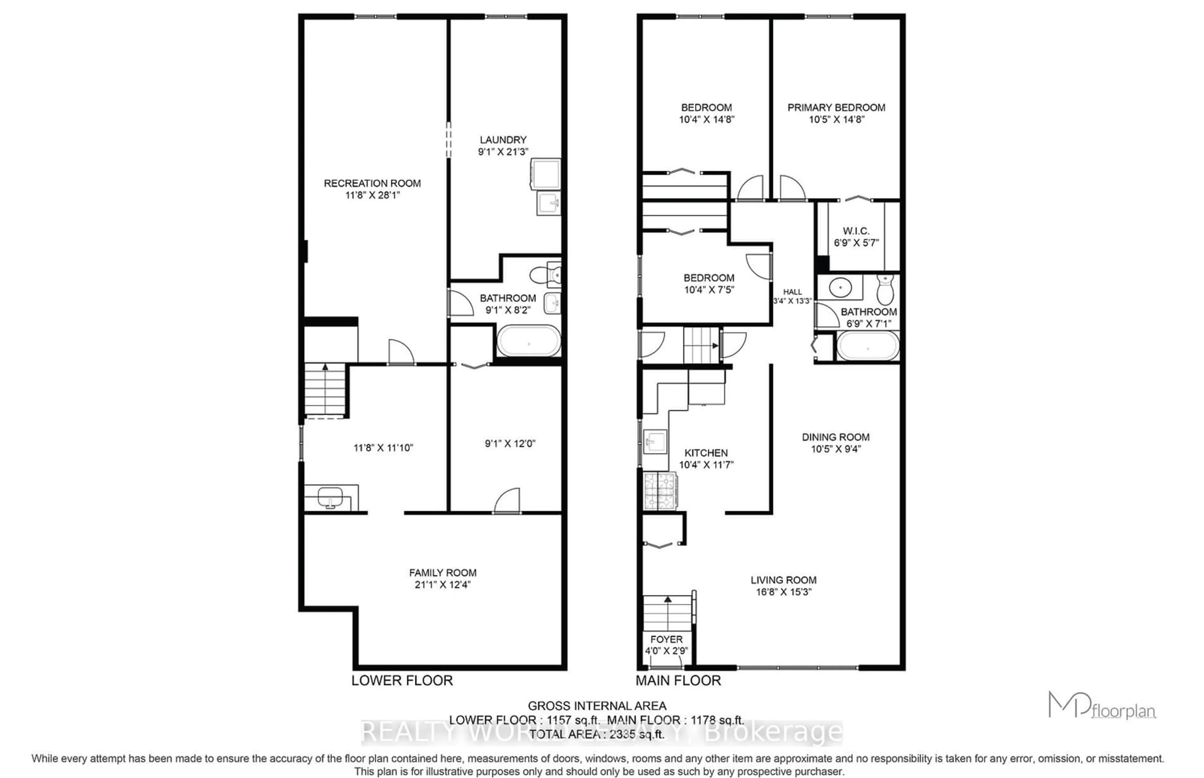 Floor plan for 94 Topcliff Ave, Toronto Ontario M3N 1L8