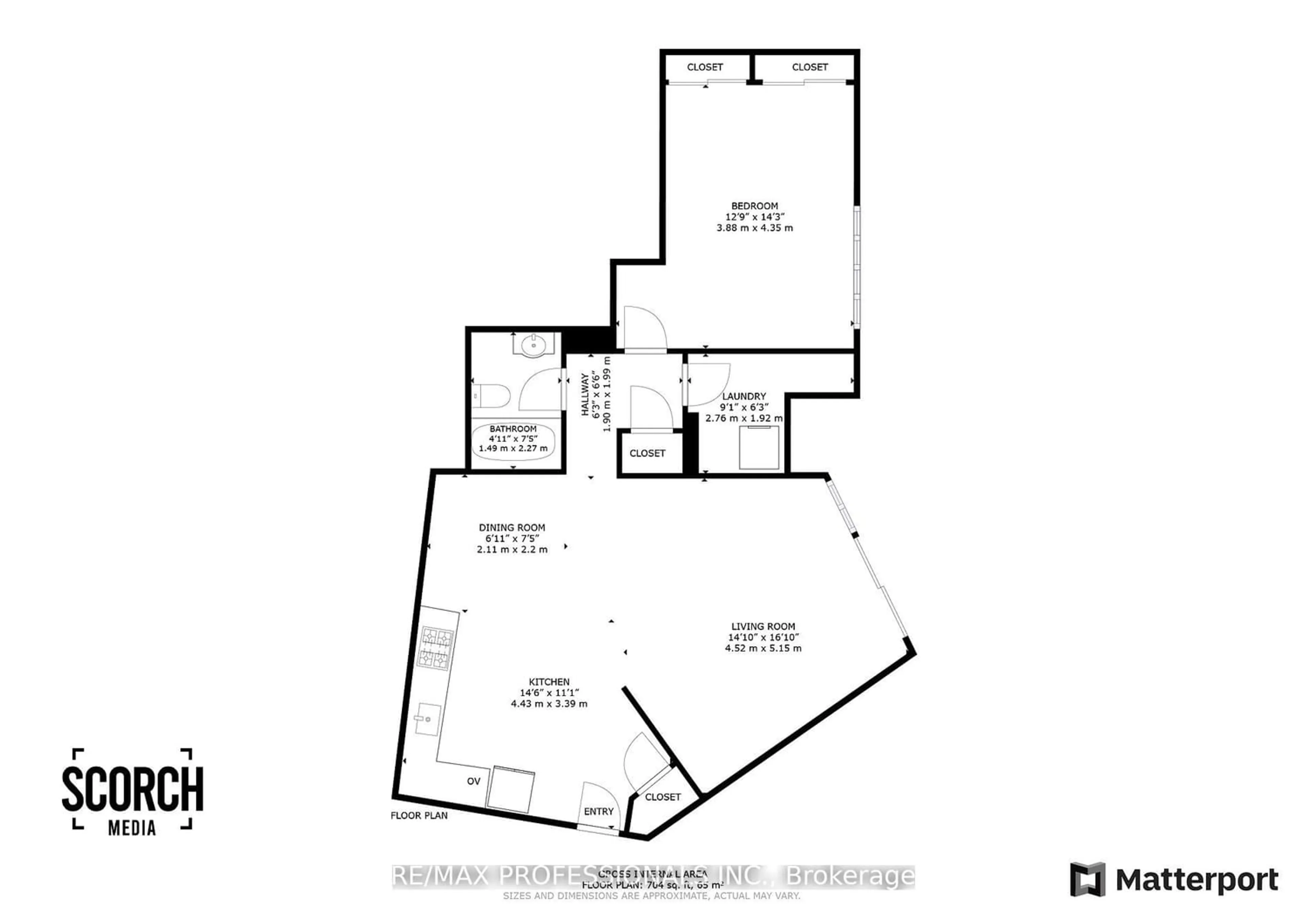 Floor plan for 330 Dixon Rd #2008, Toronto Ontario M9R 1S9
