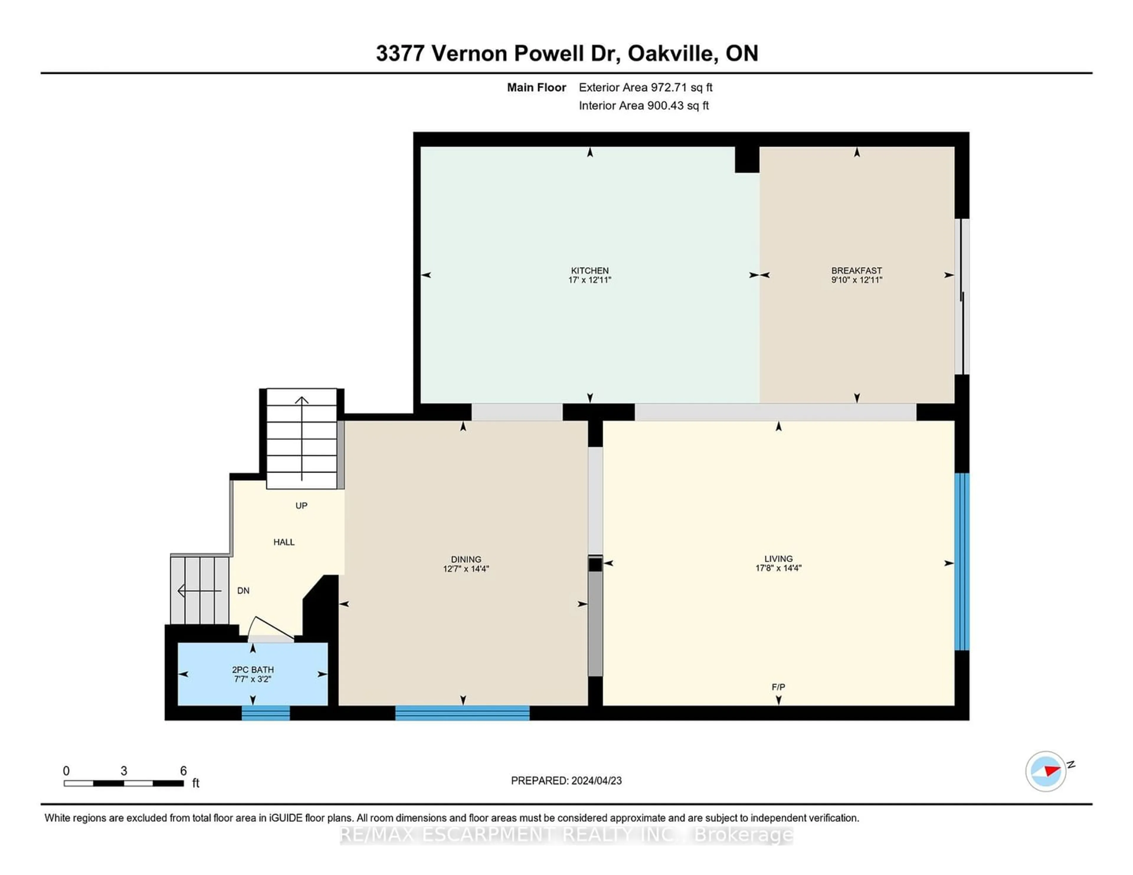 Floor plan for 3377 Vernon Powell Dr, Oakville Ontario L6H 0Y3