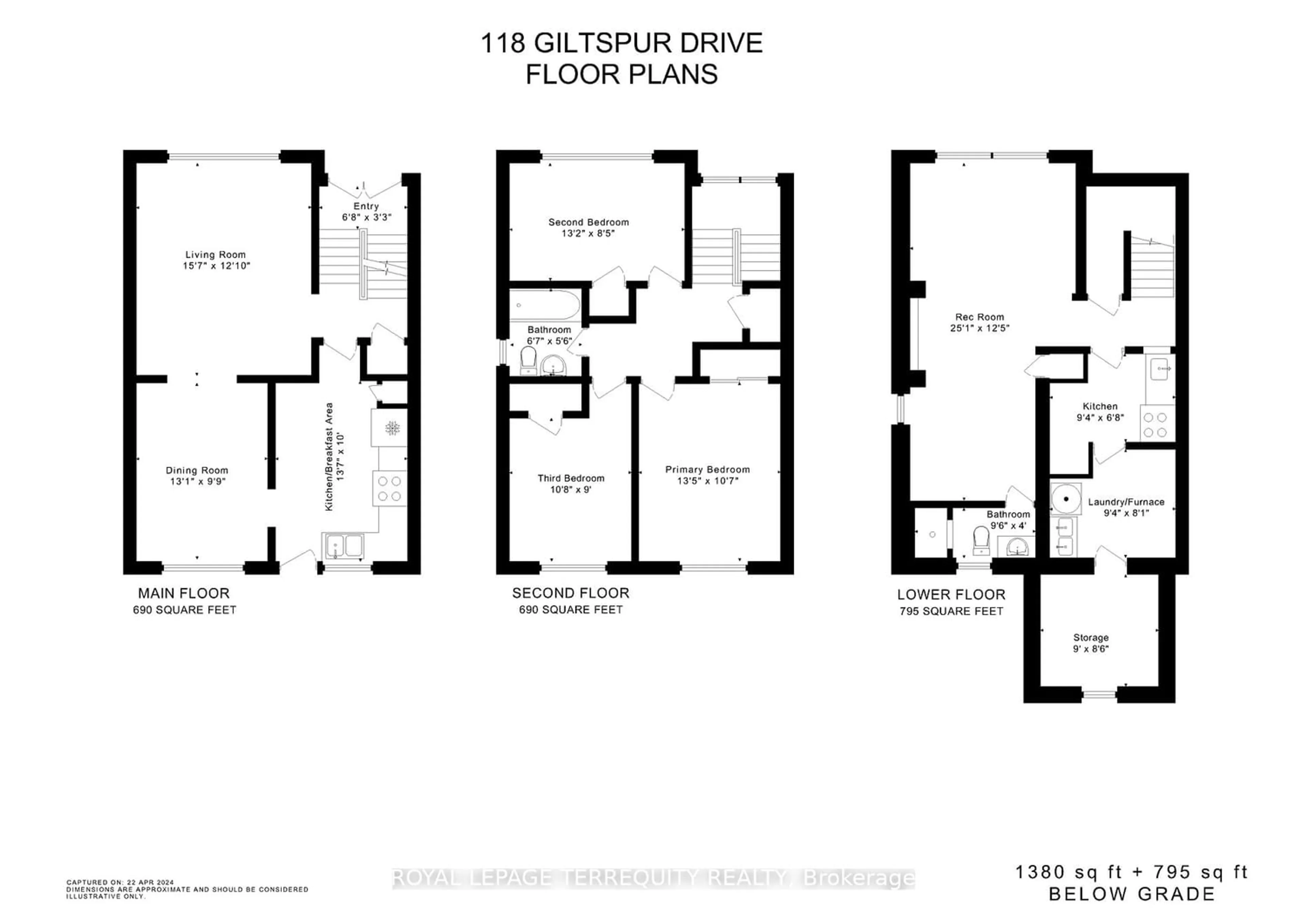 Floor plan for 118 Giltspur Dr, Toronto Ontario M3L 1M9