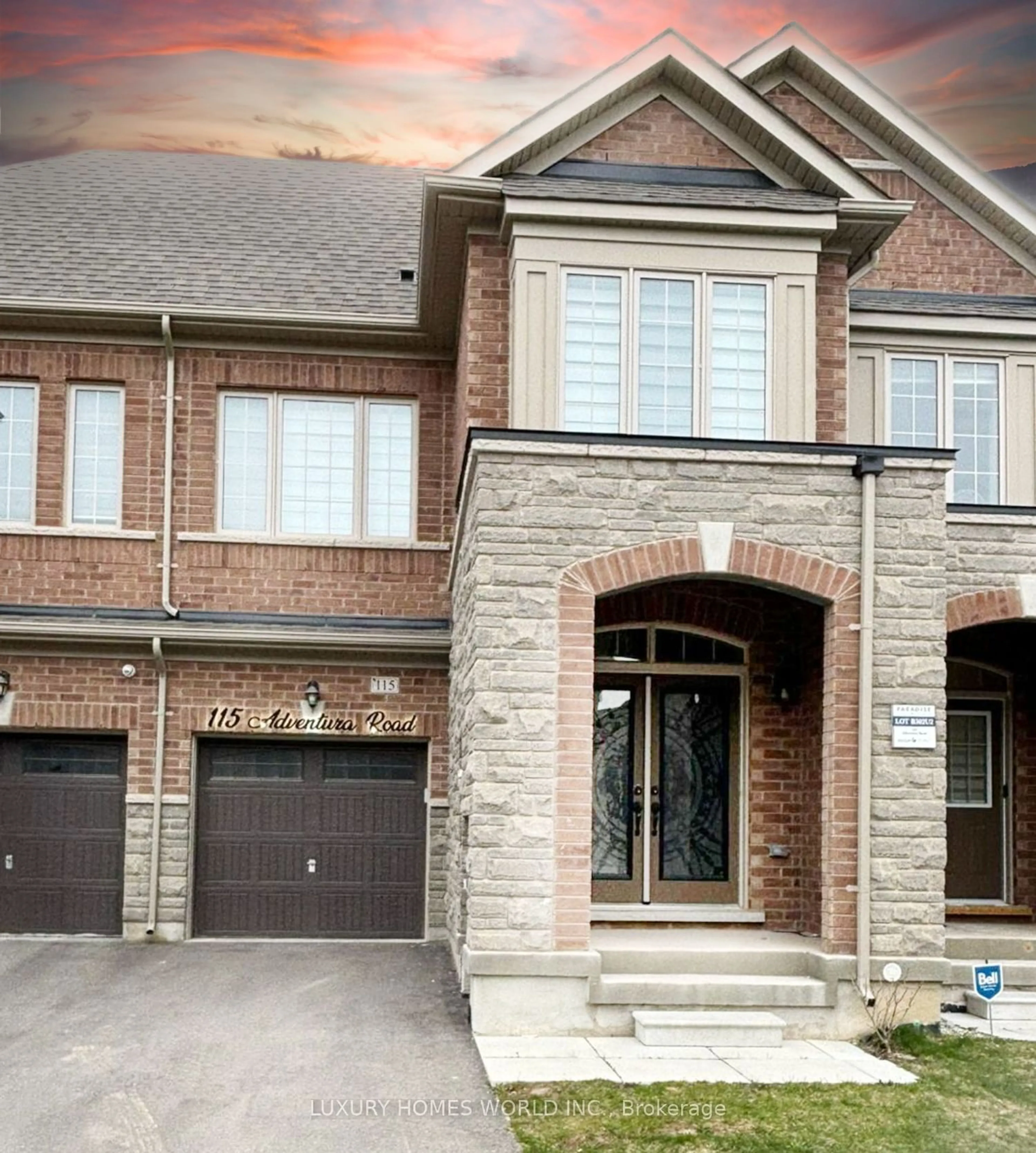 Home with brick exterior material for 115 Adventura Rd, Brampton Ontario L7A 5A7