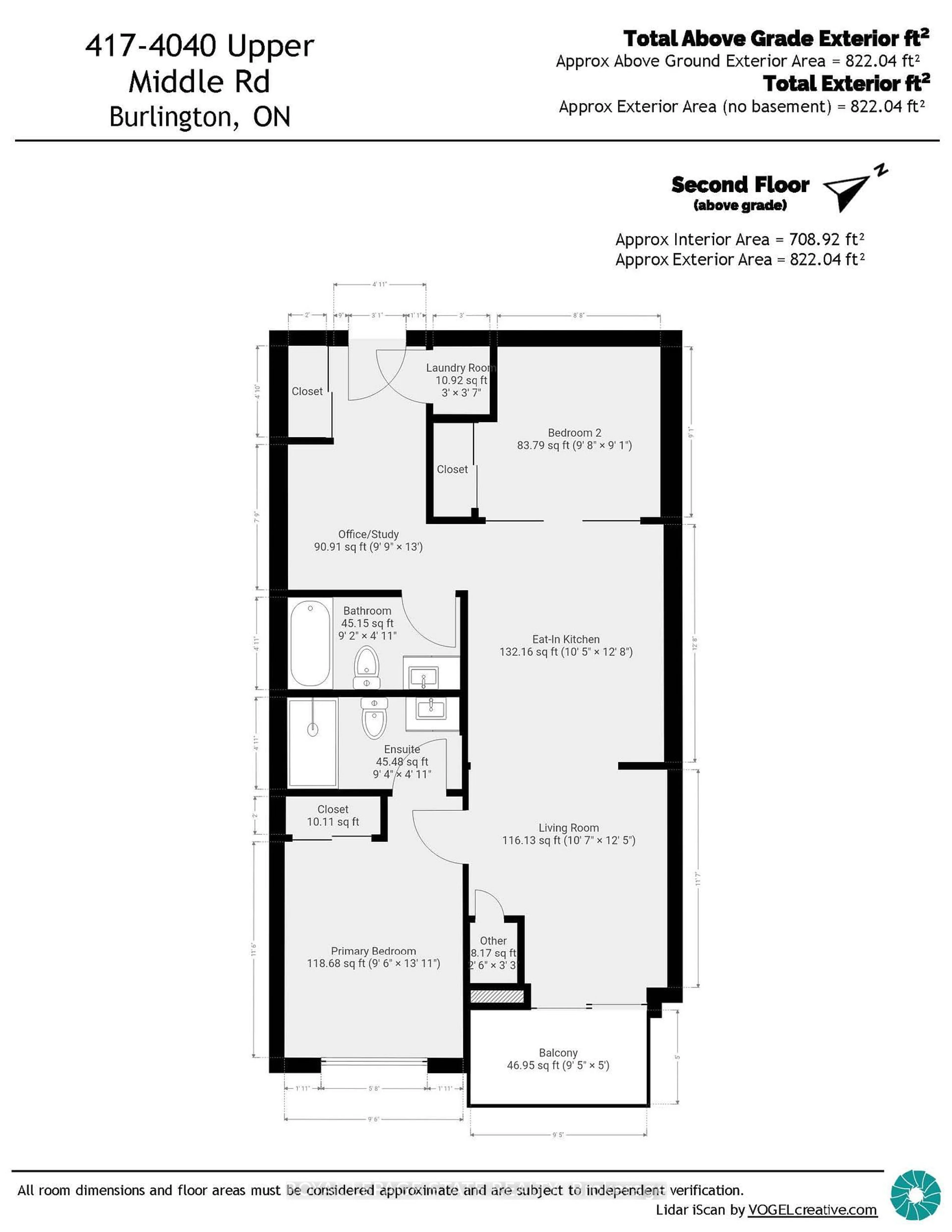 Floor plan for 4040 Upper Middle Rd #417, Burlington Ontario L7M 0H2