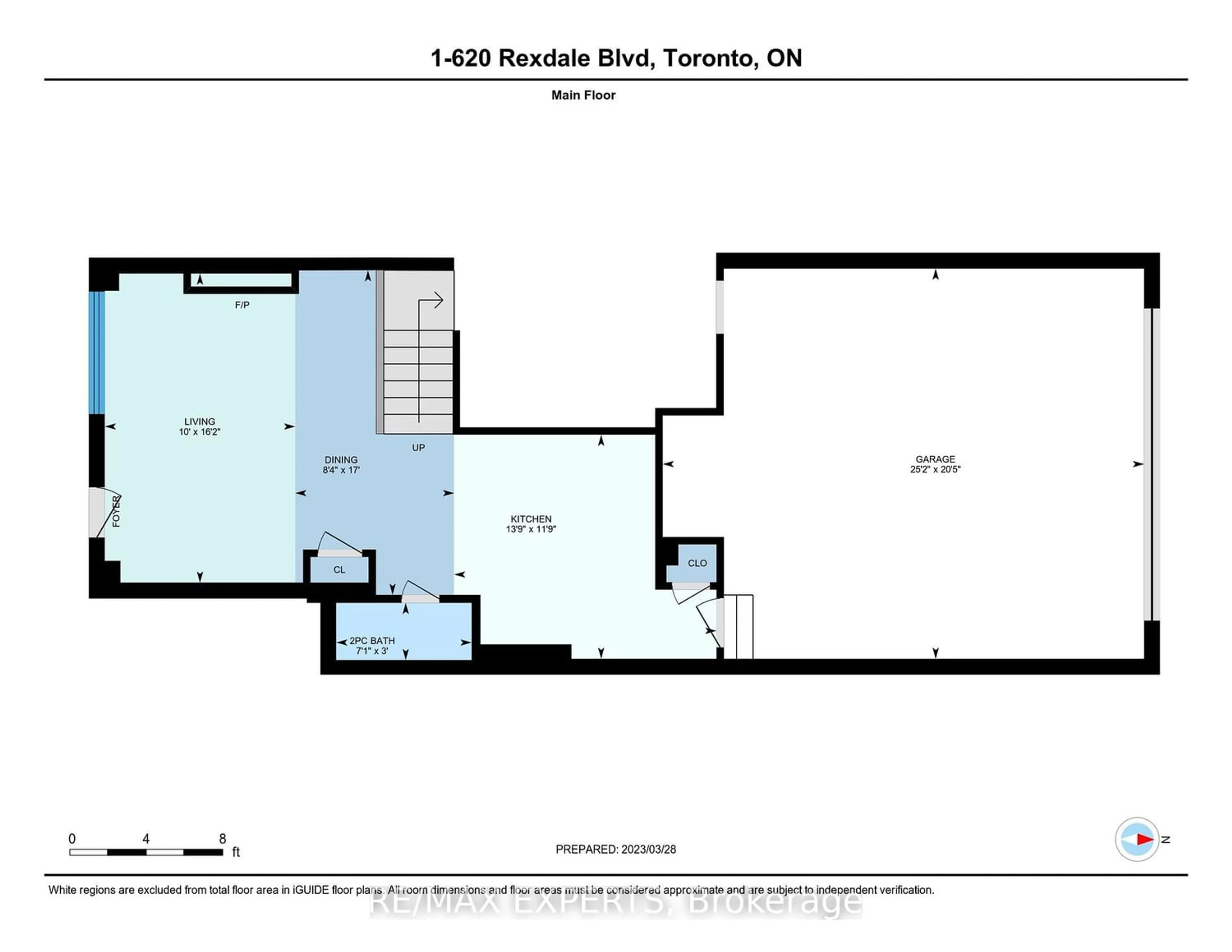 Floor plan for 620 Rexdale Blvd #1, Toronto Ontario M9W 0G1