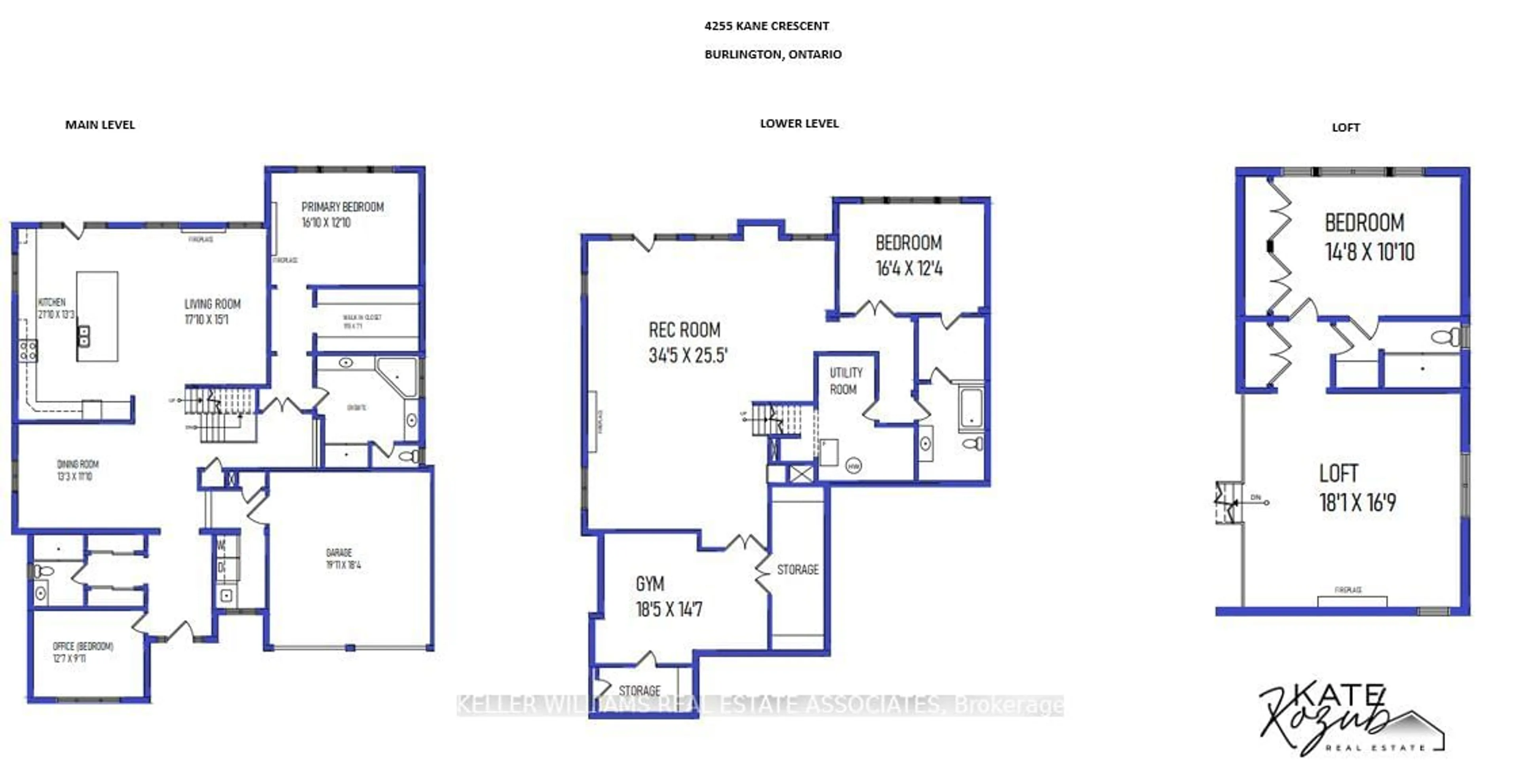 Floor plan for 4255 Kane Cres, Burlington Ontario L7M 5C2