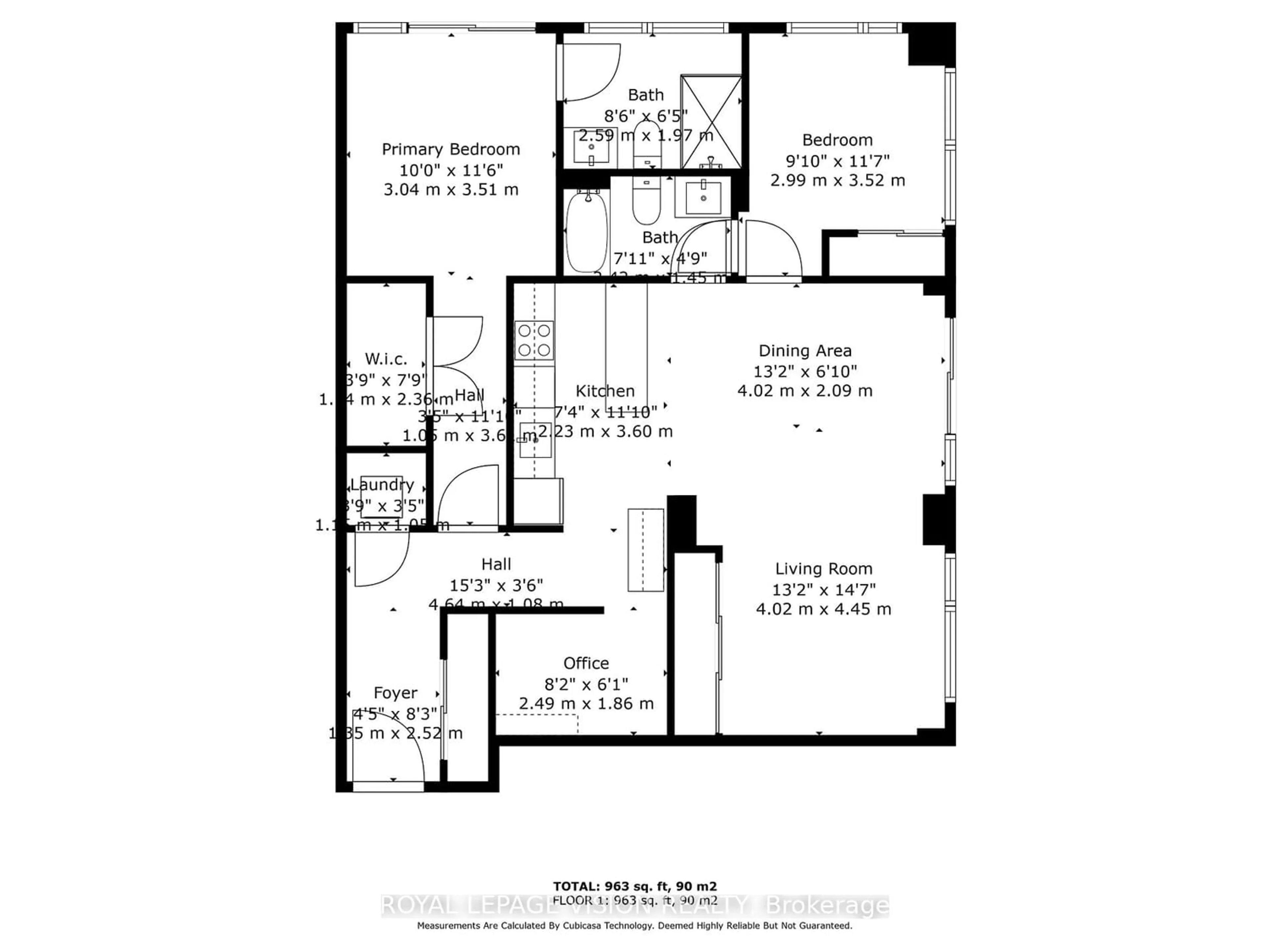 Floor plan for 1928 Lakeshore Blvd #3712, Toronto Ontario M6S 0B1