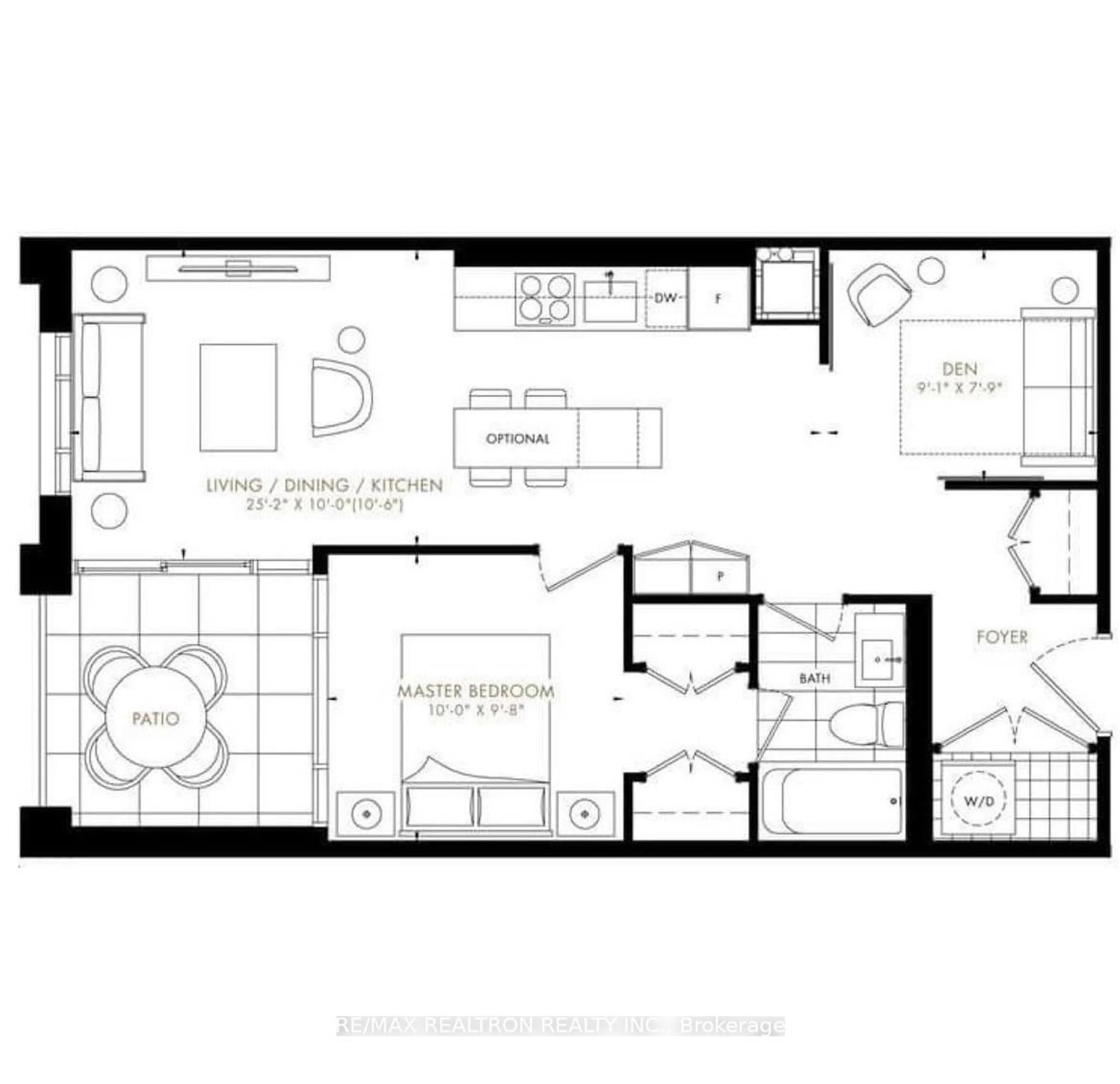 Floor plan for 21 Park St #103, Mississauga Ontario L5G 0C2