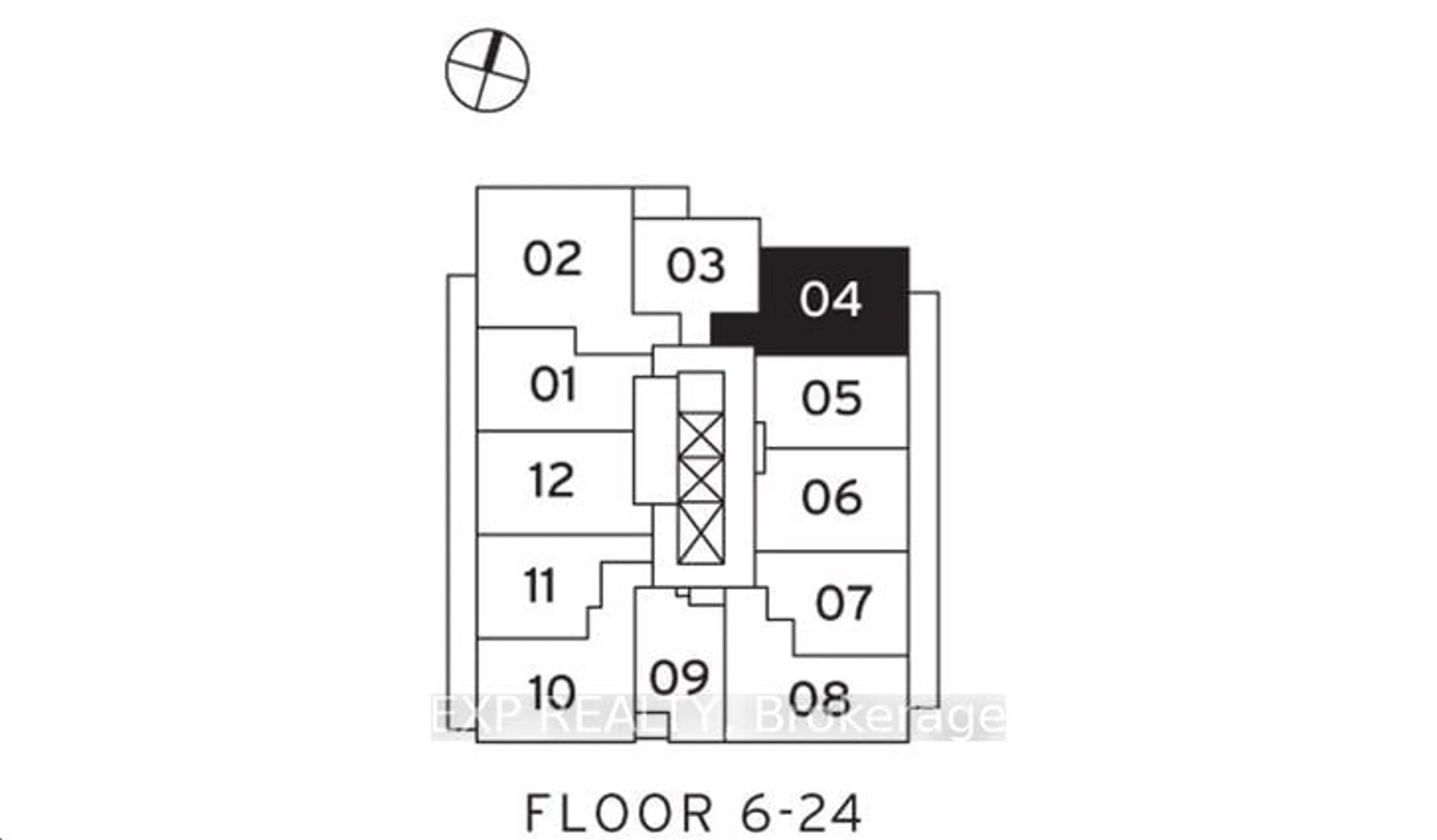 Floor plan for 30 Samuel Wood Way #1404, Toronto Ontario M9B 0C9