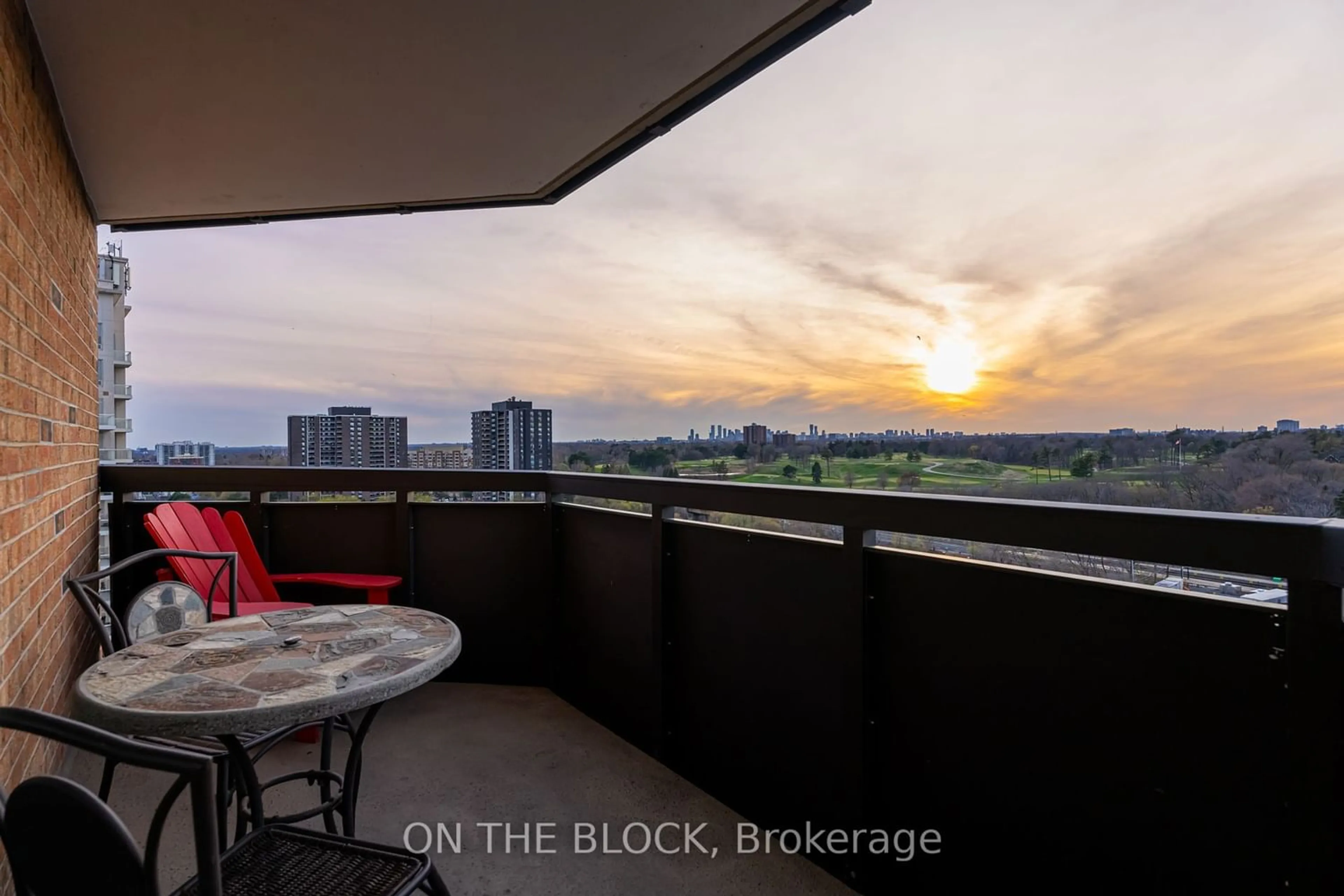 Balcony in the apartment for 3845 Lake Shore Blvd #1401, Toronto Ontario M8W 4Y3