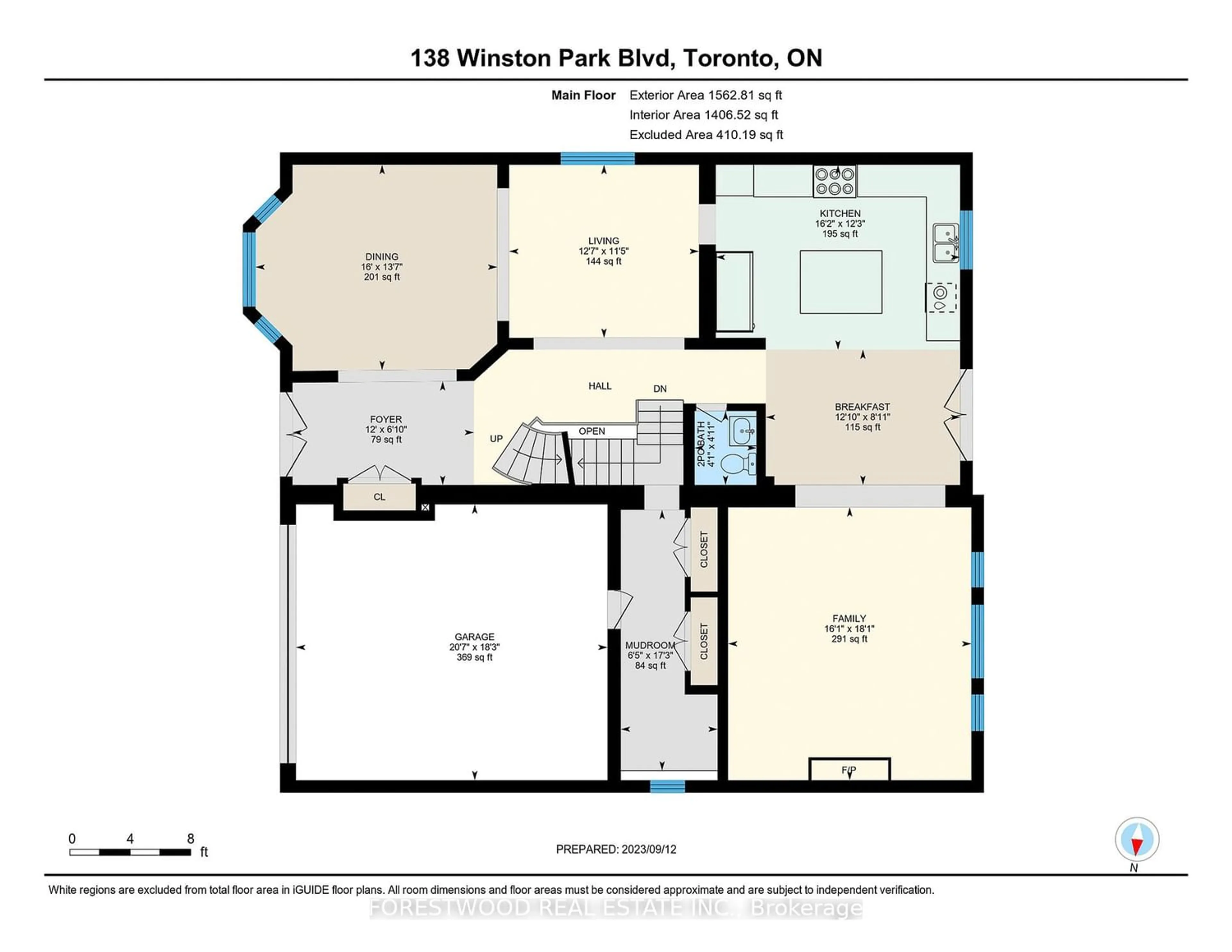 Floor plan for 138 Winston Park Blvd, Toronto Ontario M3K 1C5