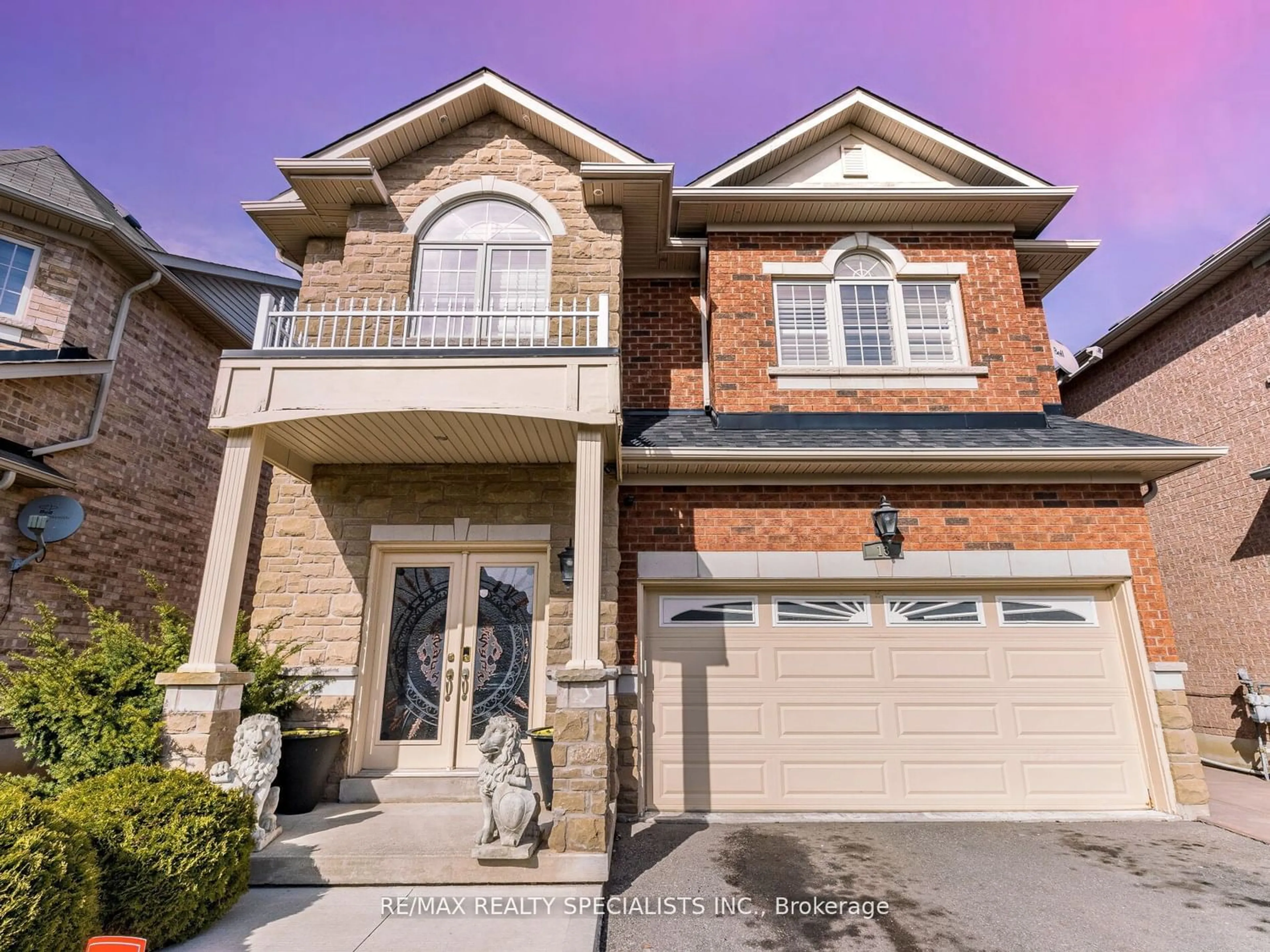 Home with brick exterior material for 13 Kirkhaven Way, Brampton Ontario L6X 0P6