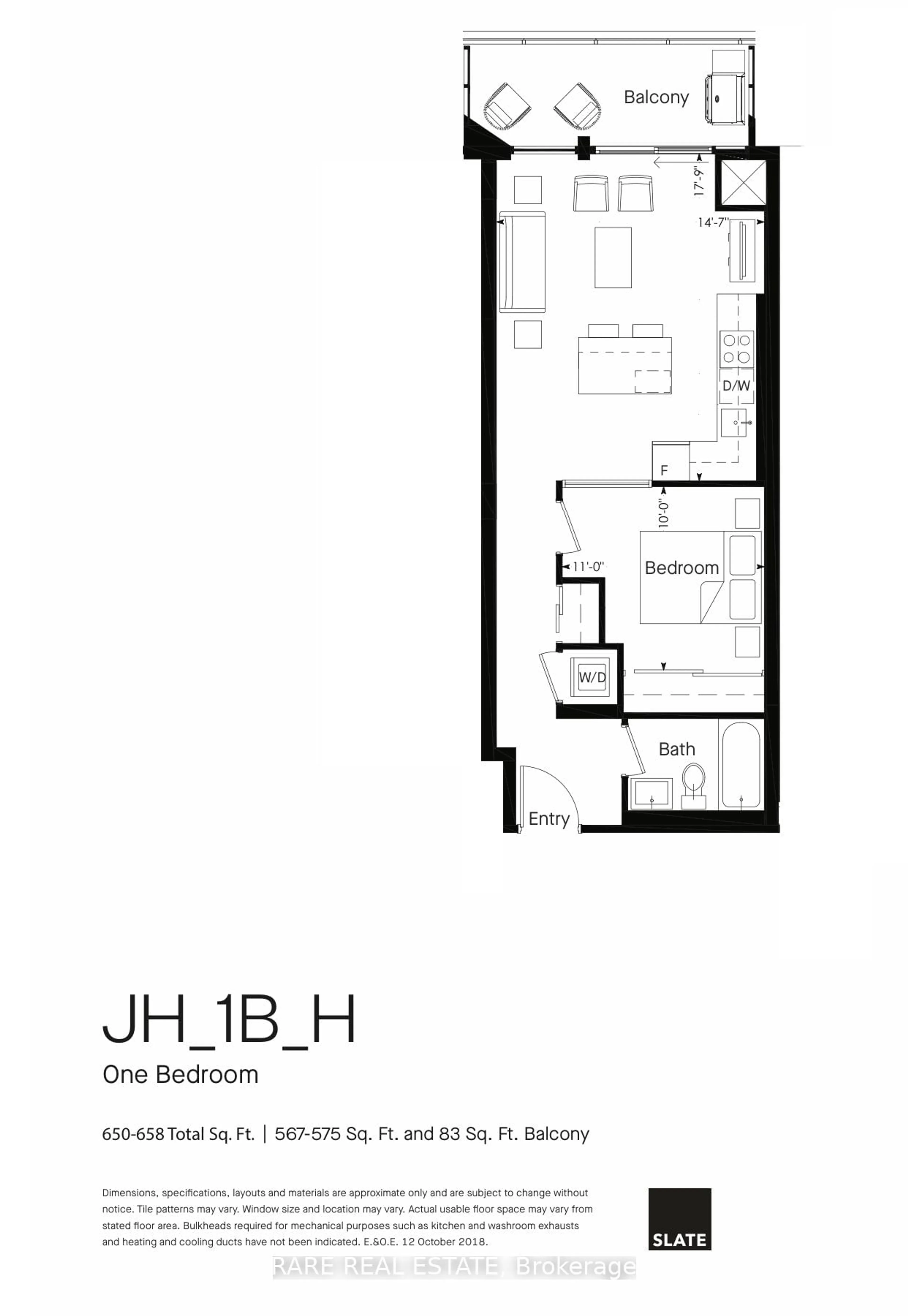 Floor plan for 2720 Dundas St #411, Toronto Ontario M6P 0C3