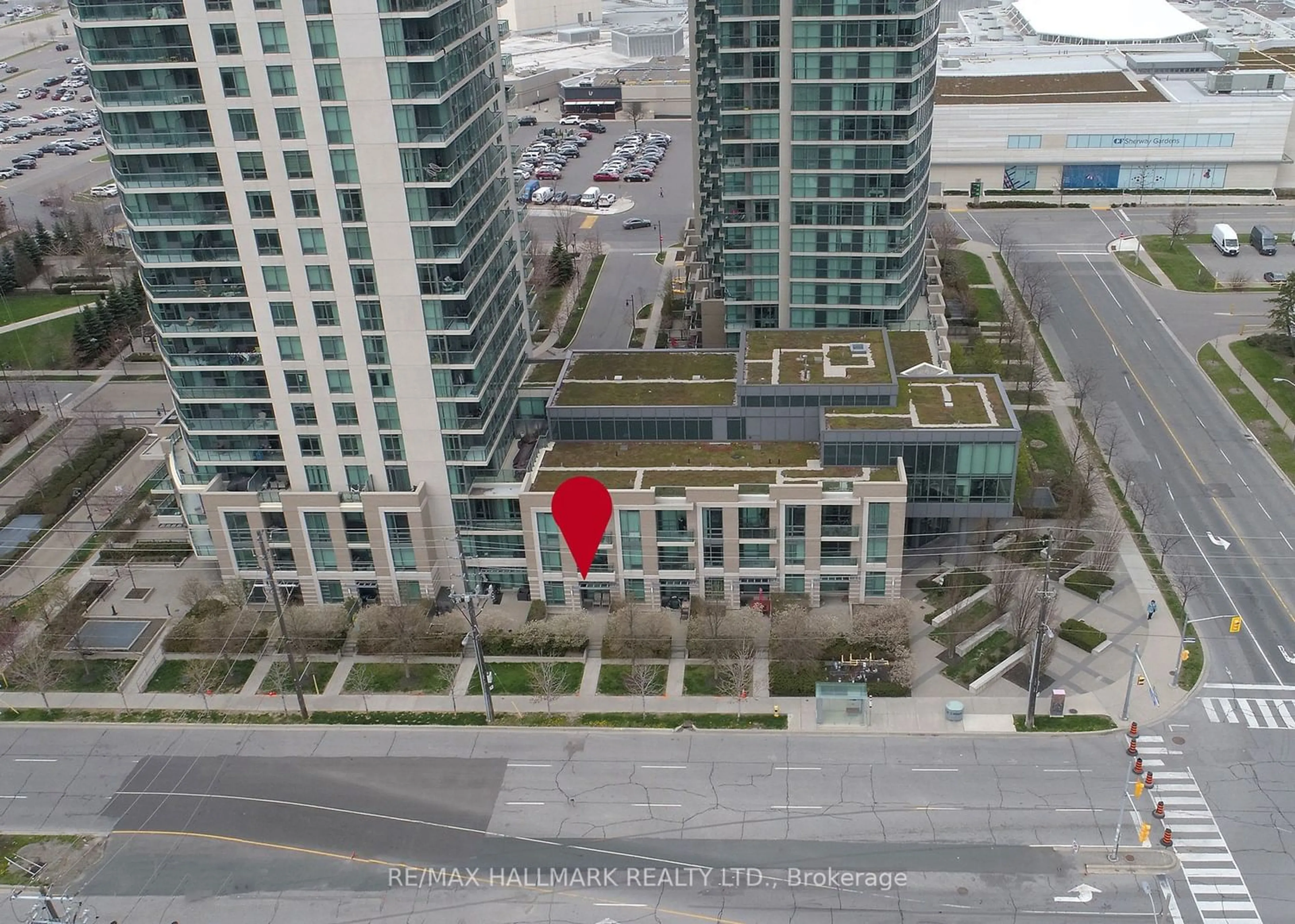 A pic from exterior of the house or condo for 215 Sherway Gardens Rd ##103, Toronto Ontario M9C 0A4