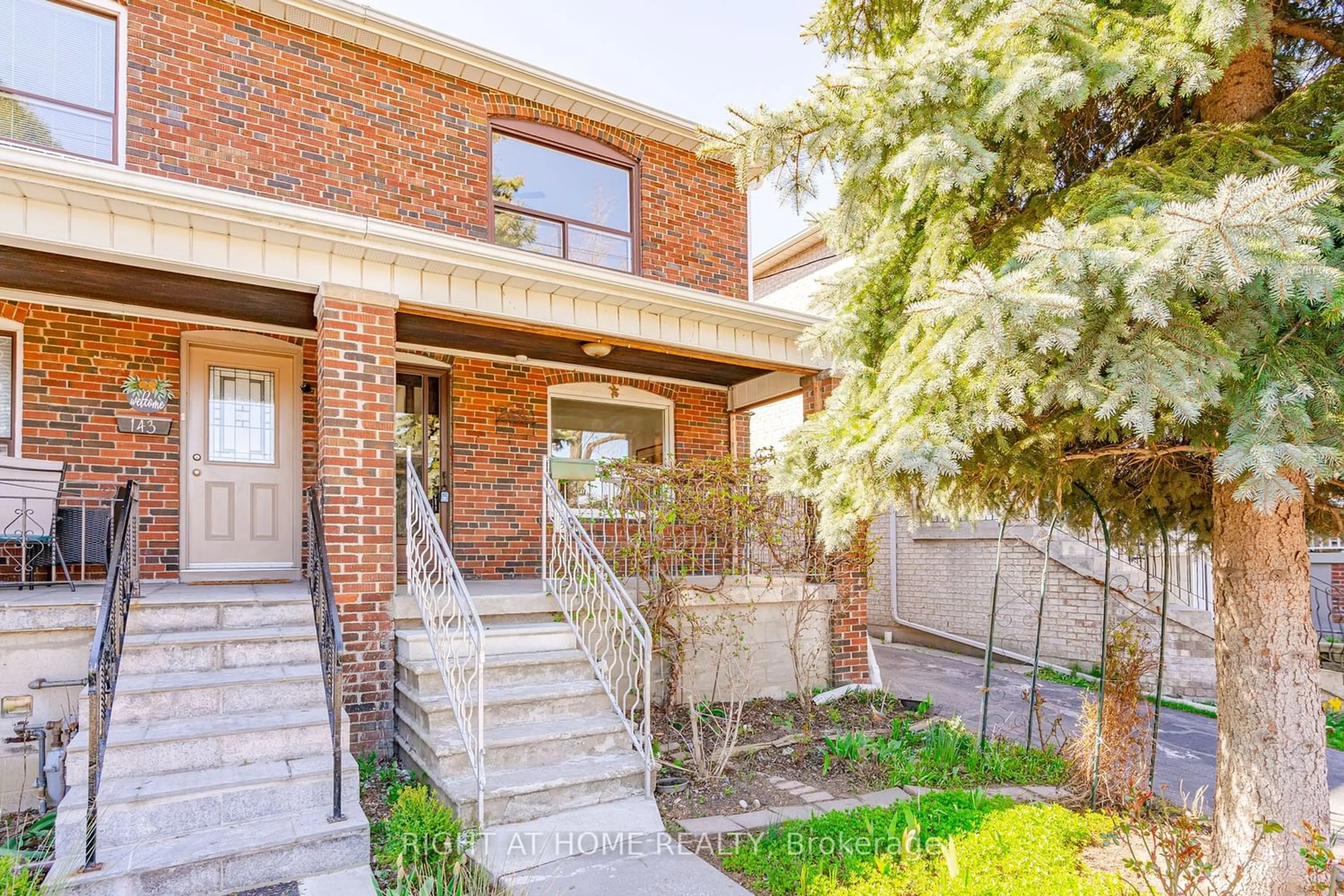 Home with brick exterior material for 145 Livingstone Ave, Toronto Ontario M6E 2L9