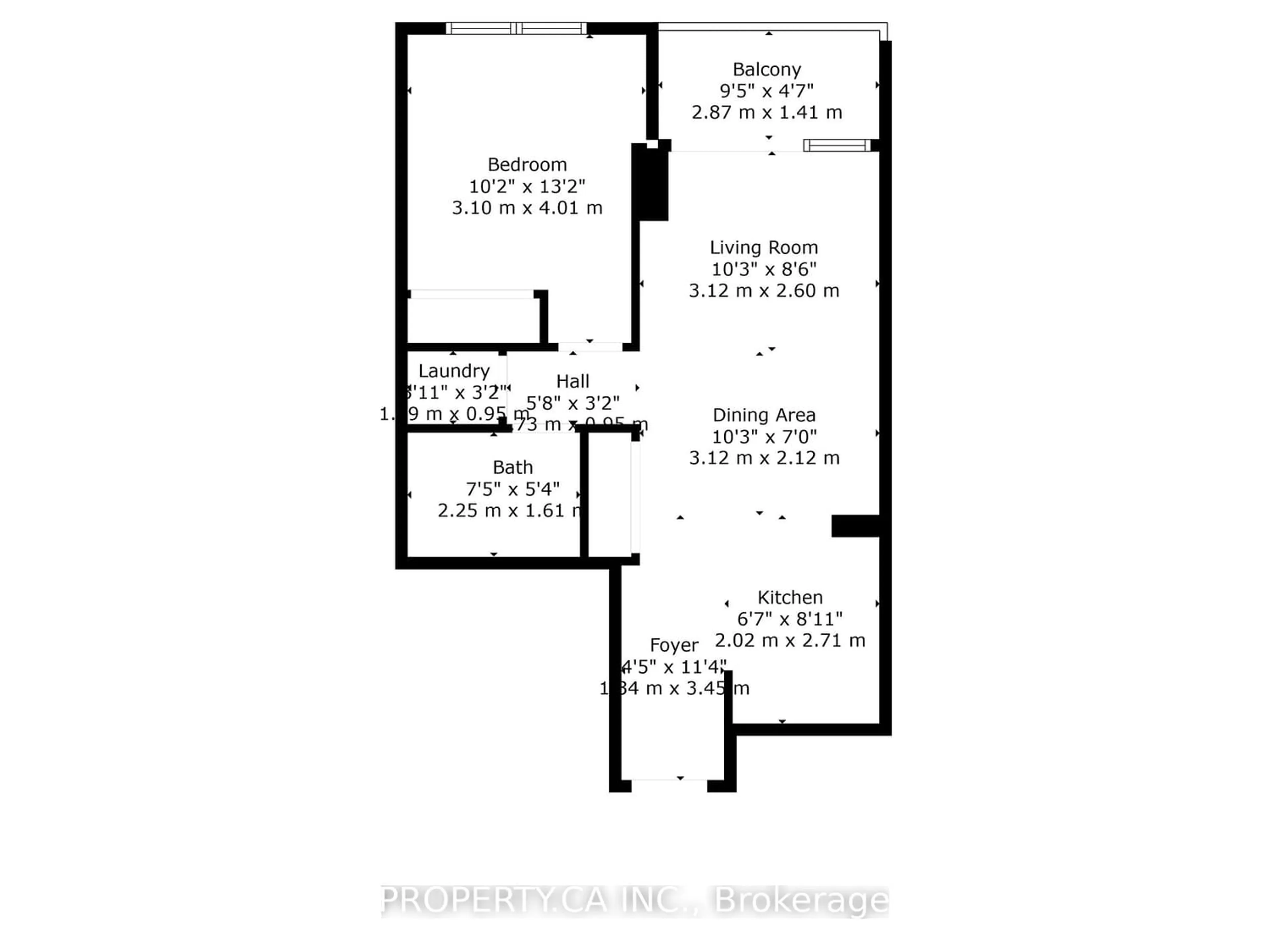 Floor plan for 3 Michael Power Pl #2101, Toronto Ontario M9A 0A2