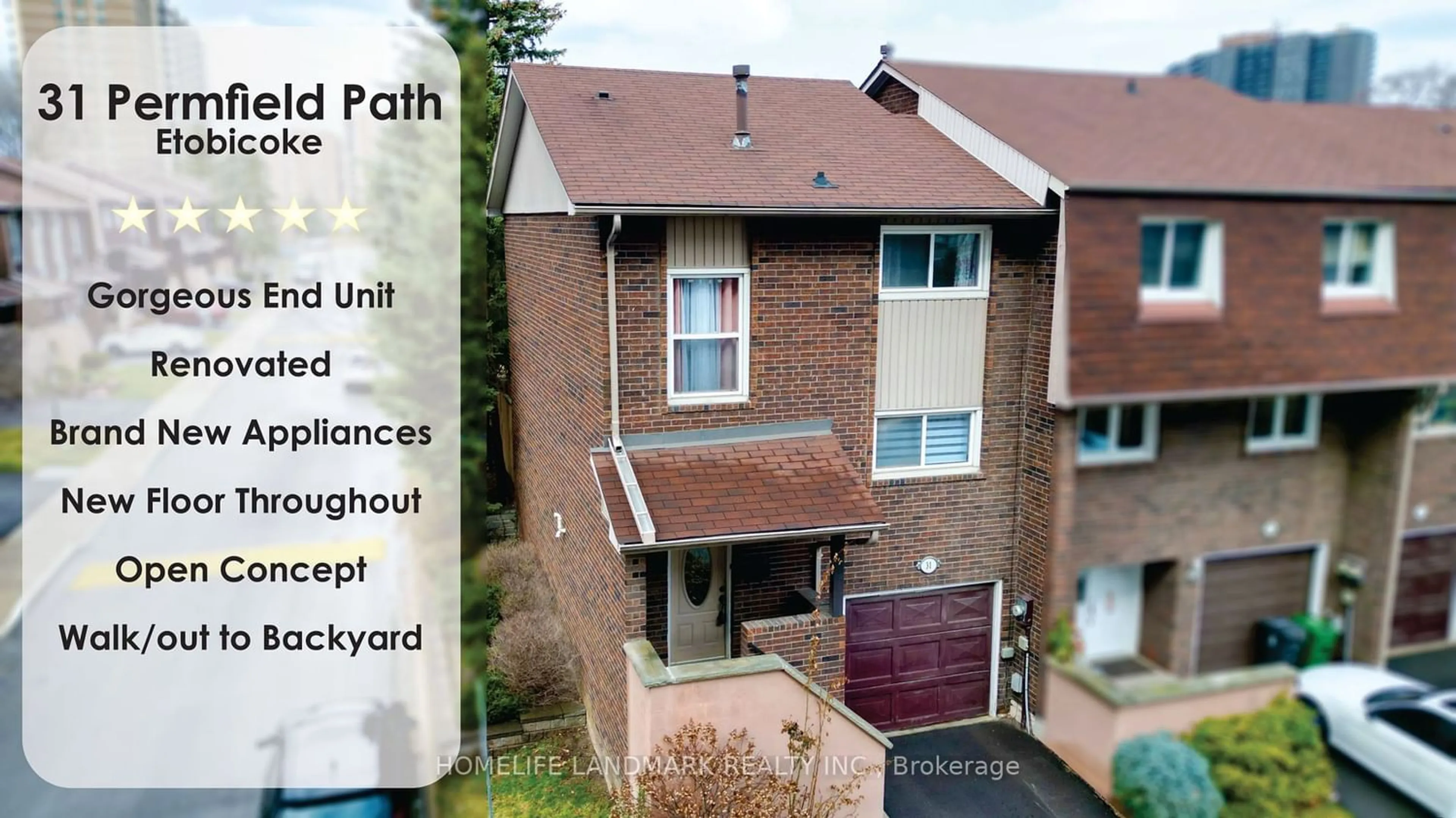 A pic from exterior of the house or condo for 31 Permfield Path, Toronto Ontario M9C 4Y5