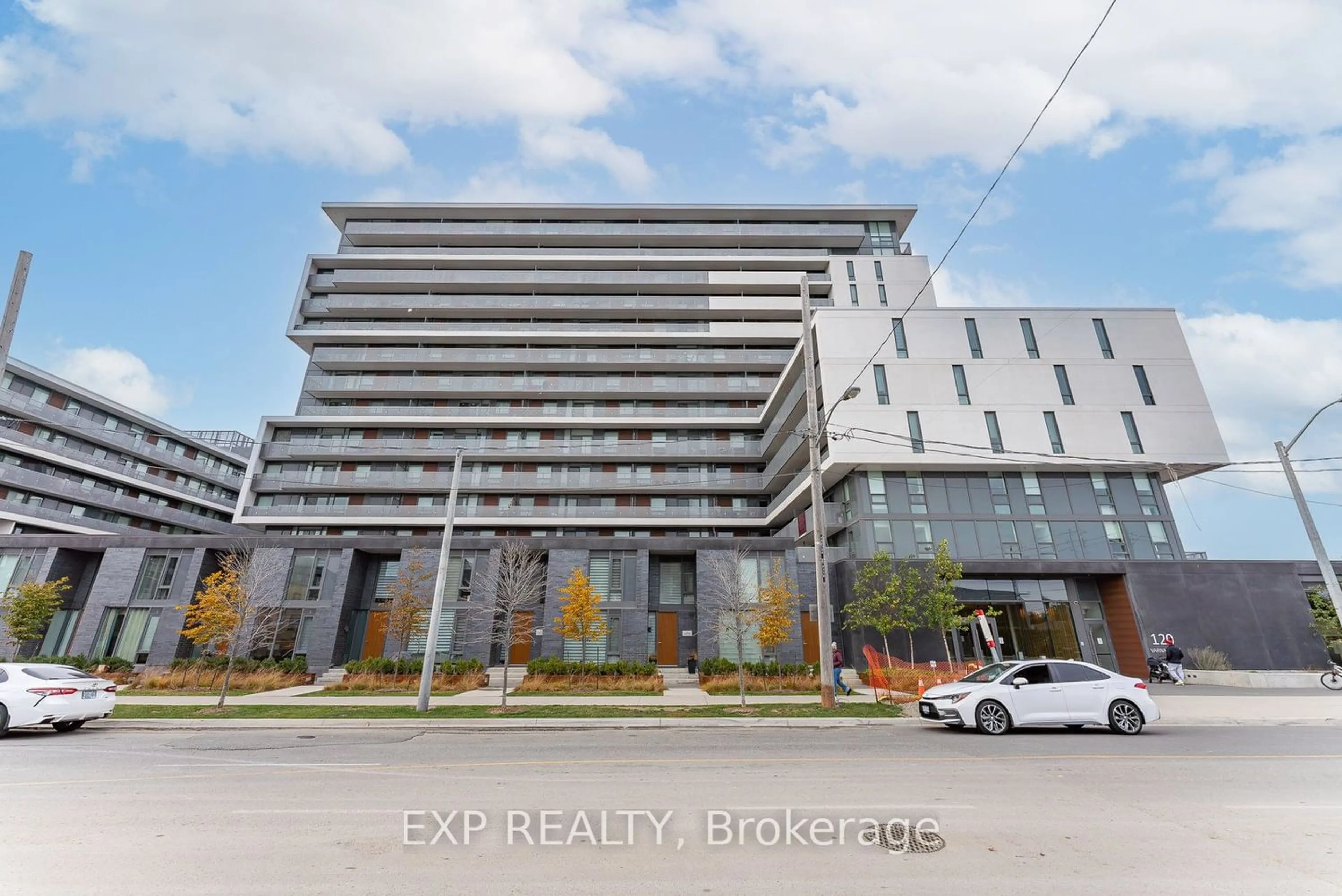 A pic from exterior of the house or condo for 120 Varna Dr #411, Toronto Ontario M6A 0B3