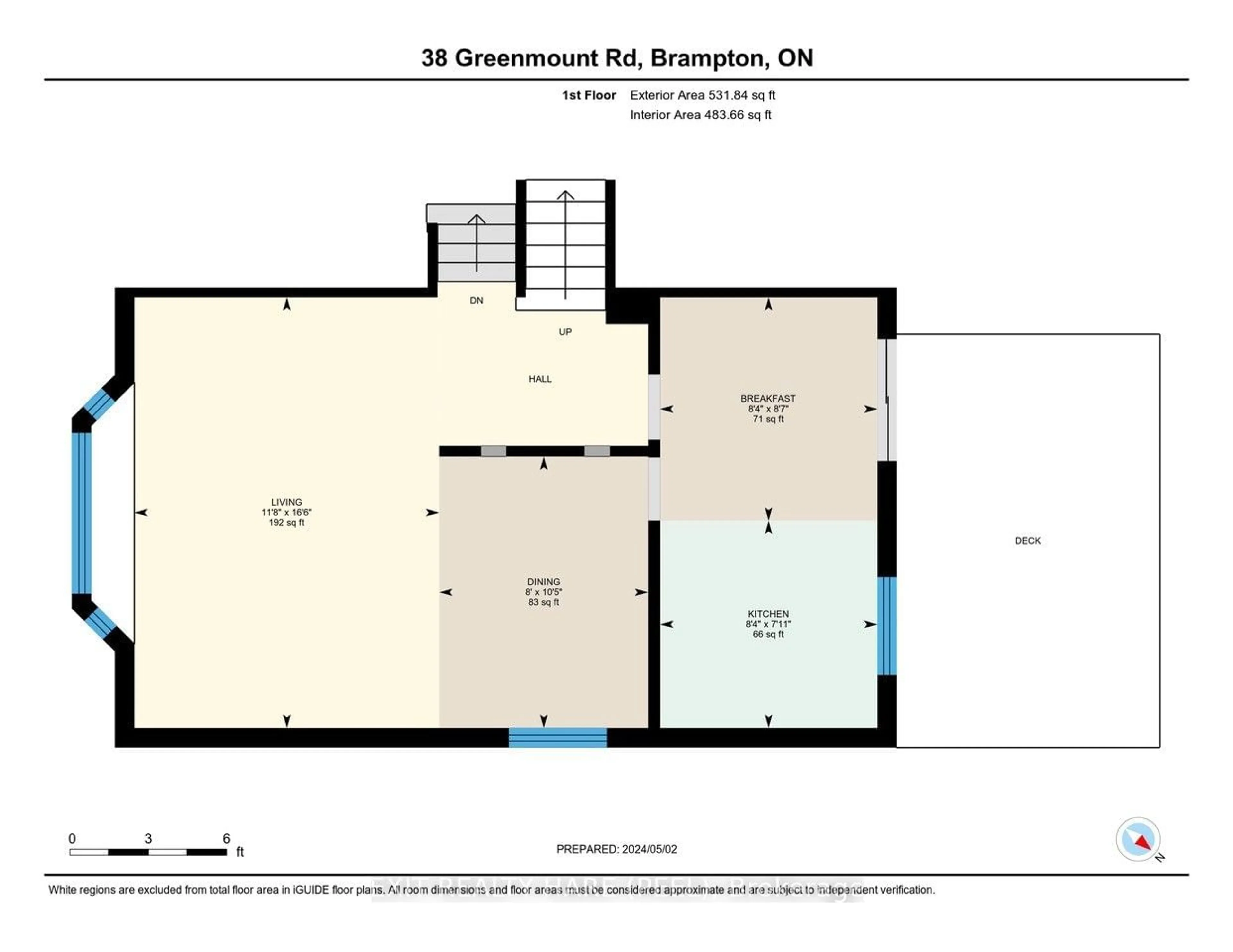 Floor plan for 38 Greenmount Rd, Brampton Ontario L6S 1L5