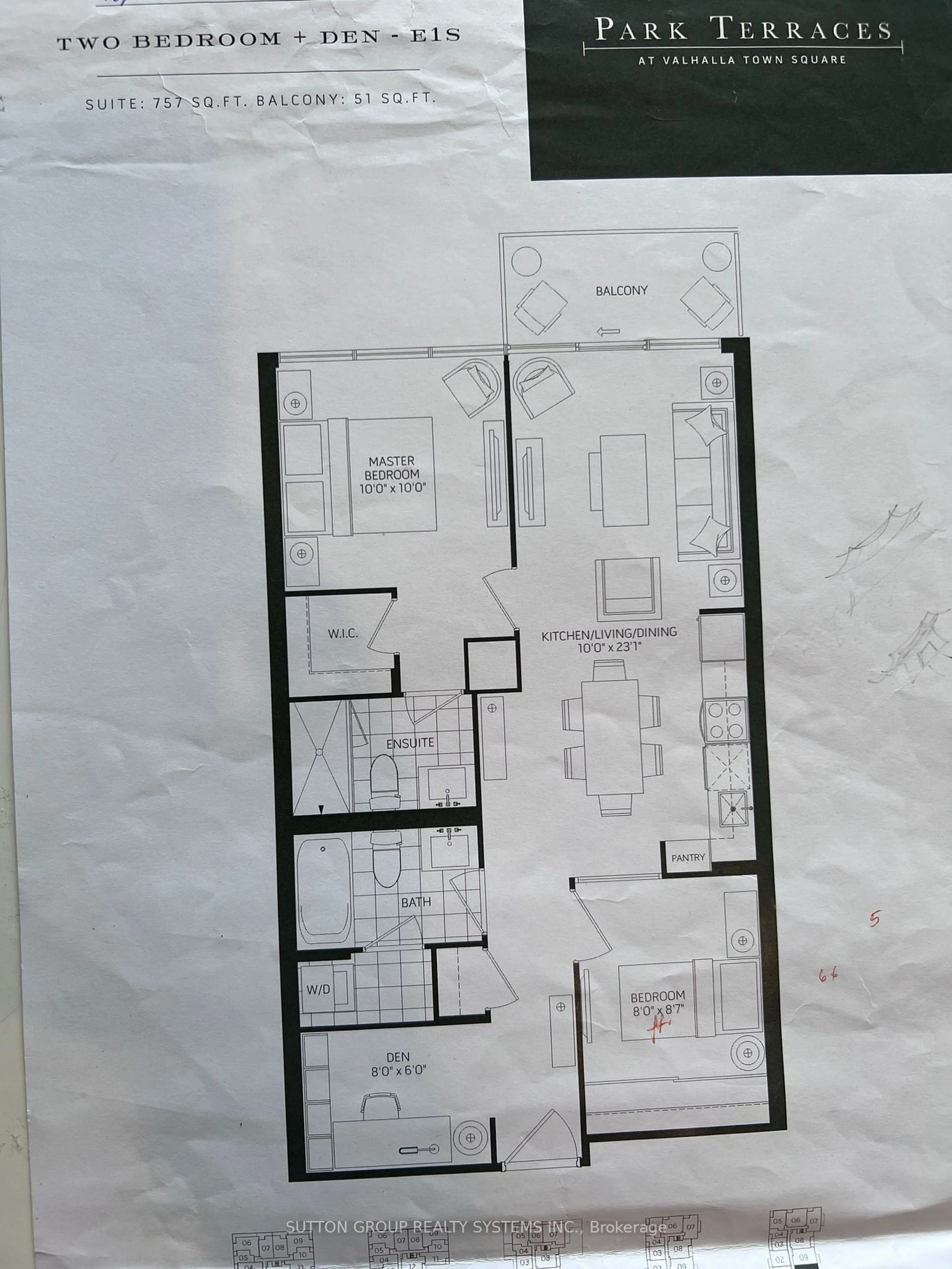 Floor plan for 10 Gibbs Rd #810, Toronto Ontario M9B 0E2
