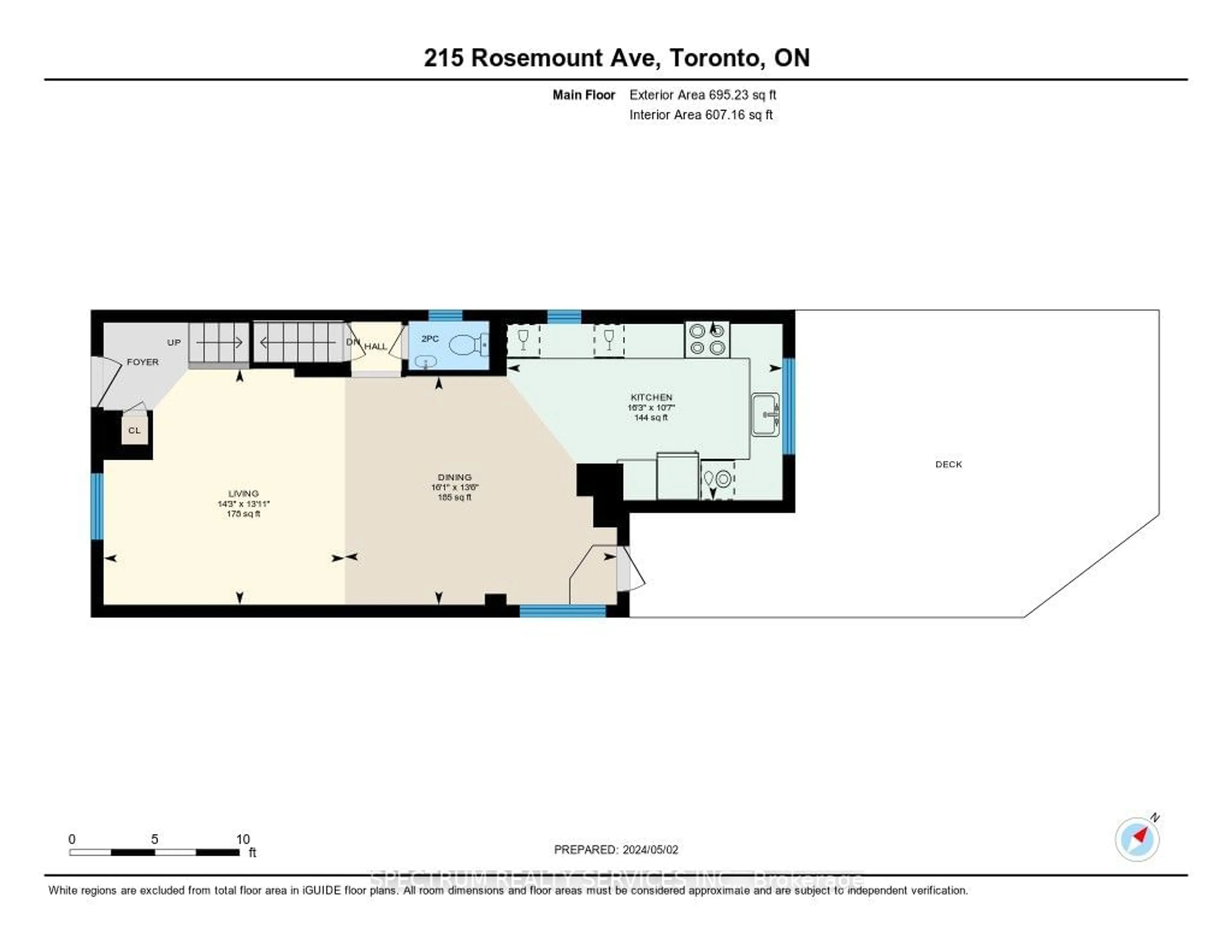 Floor plan for 215 Rosemount Ave, Toronto Ontario M9N 3C5