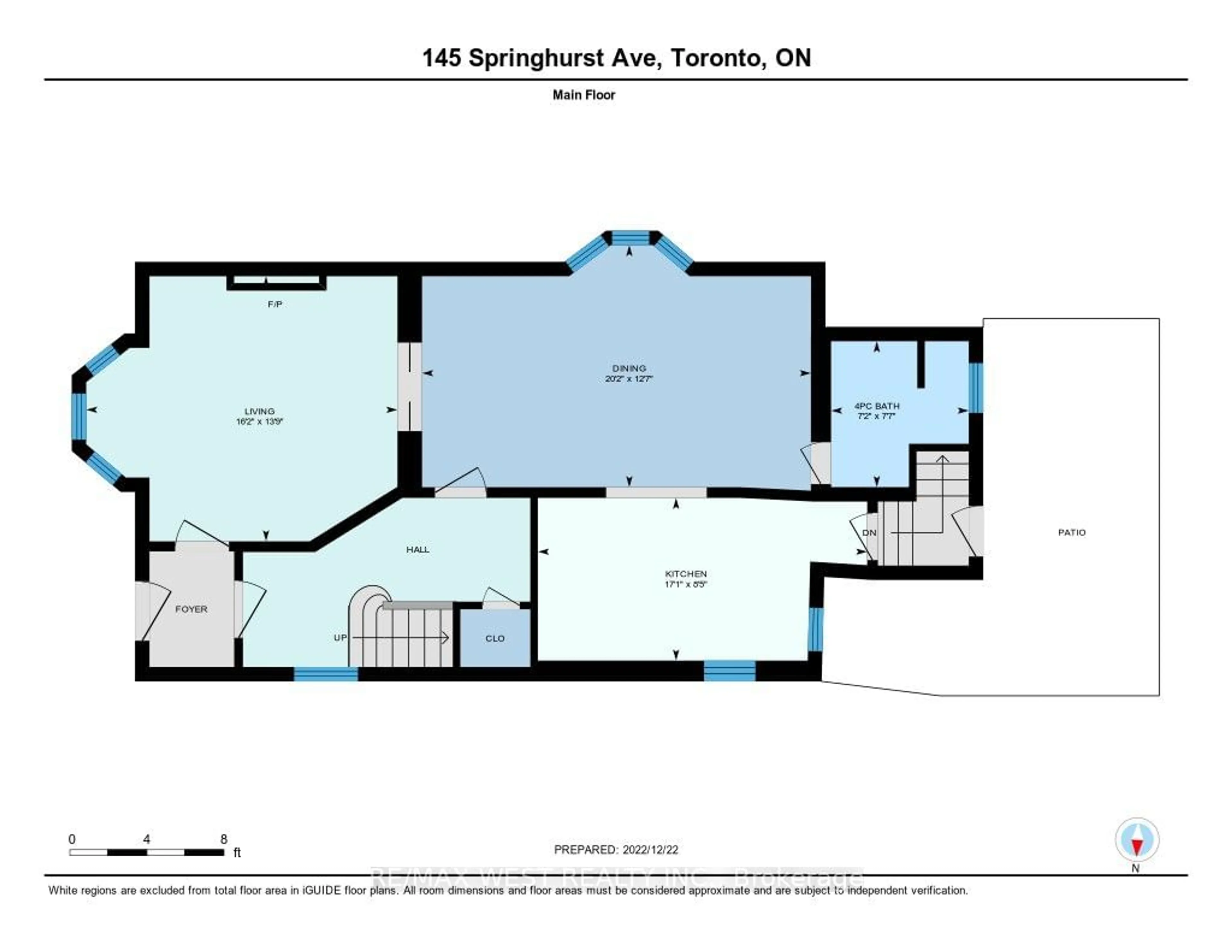 Floor plan for 145 Springhurst Ave, Toronto Ontario M6K 1B9