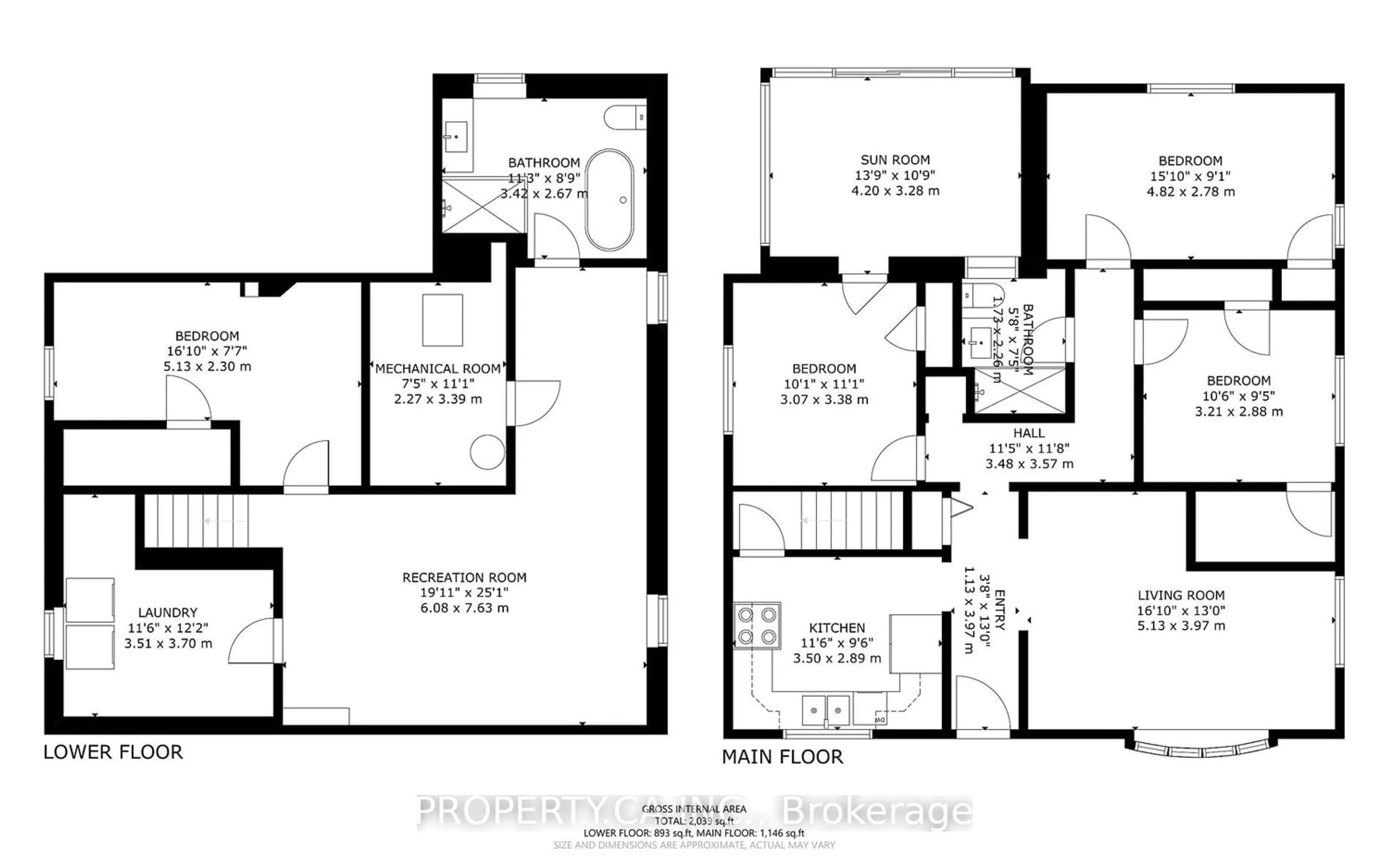 Floor plan for 1079 Deta Rd, Mississauga Ontario L5E 2R6